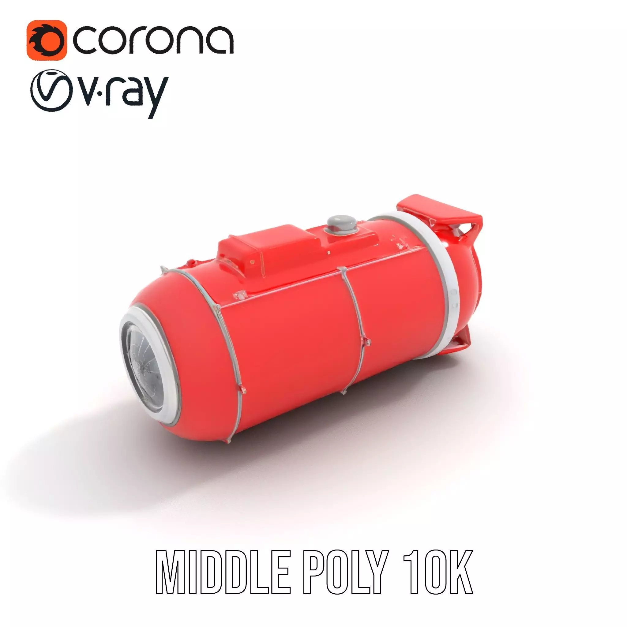 Nuclear Missile Model Pack with HighDetail Red Exterior Low-poly 3D model_6