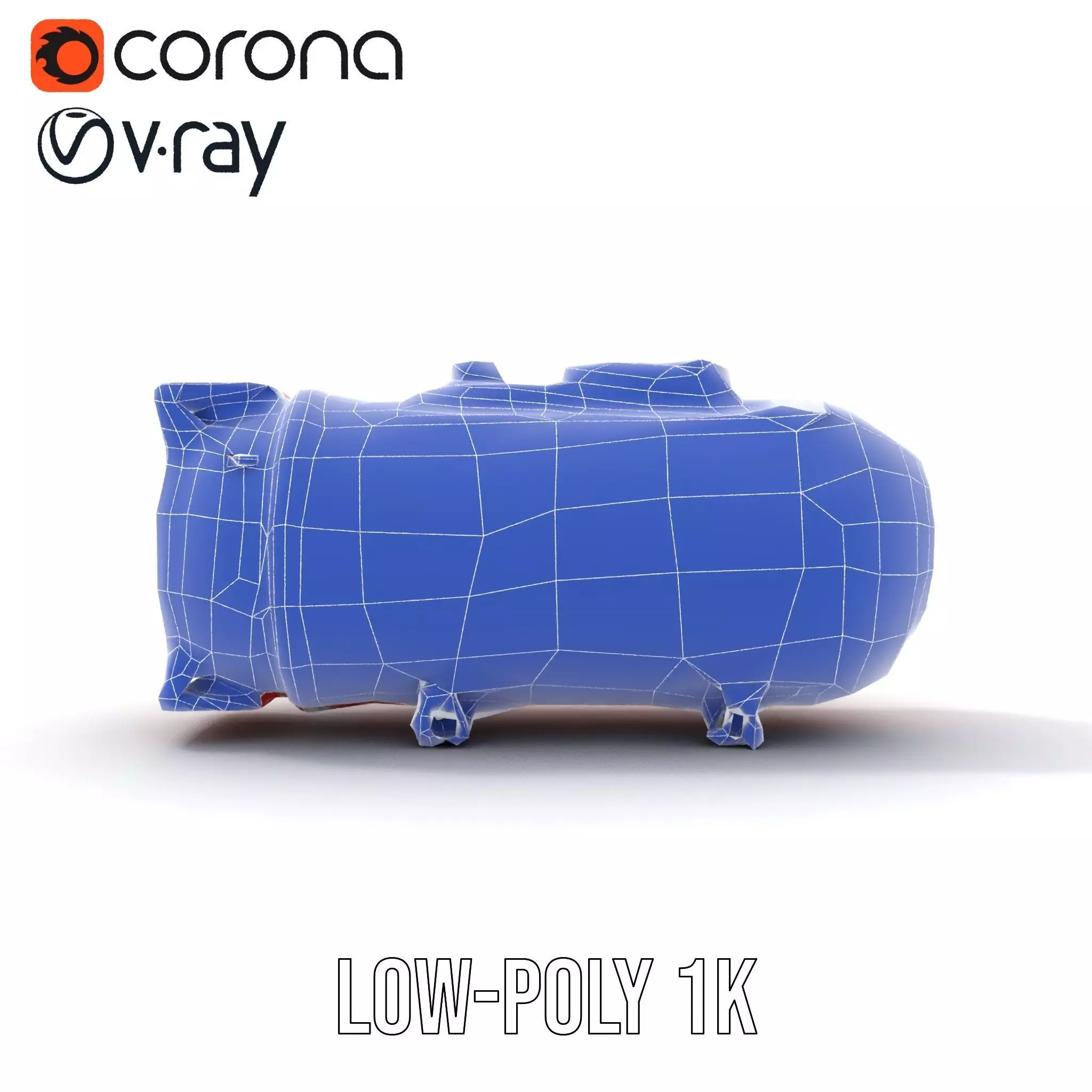 Nuclear Missile Model Pack with HighDetail Red Exterior Low-poly 3D model_31