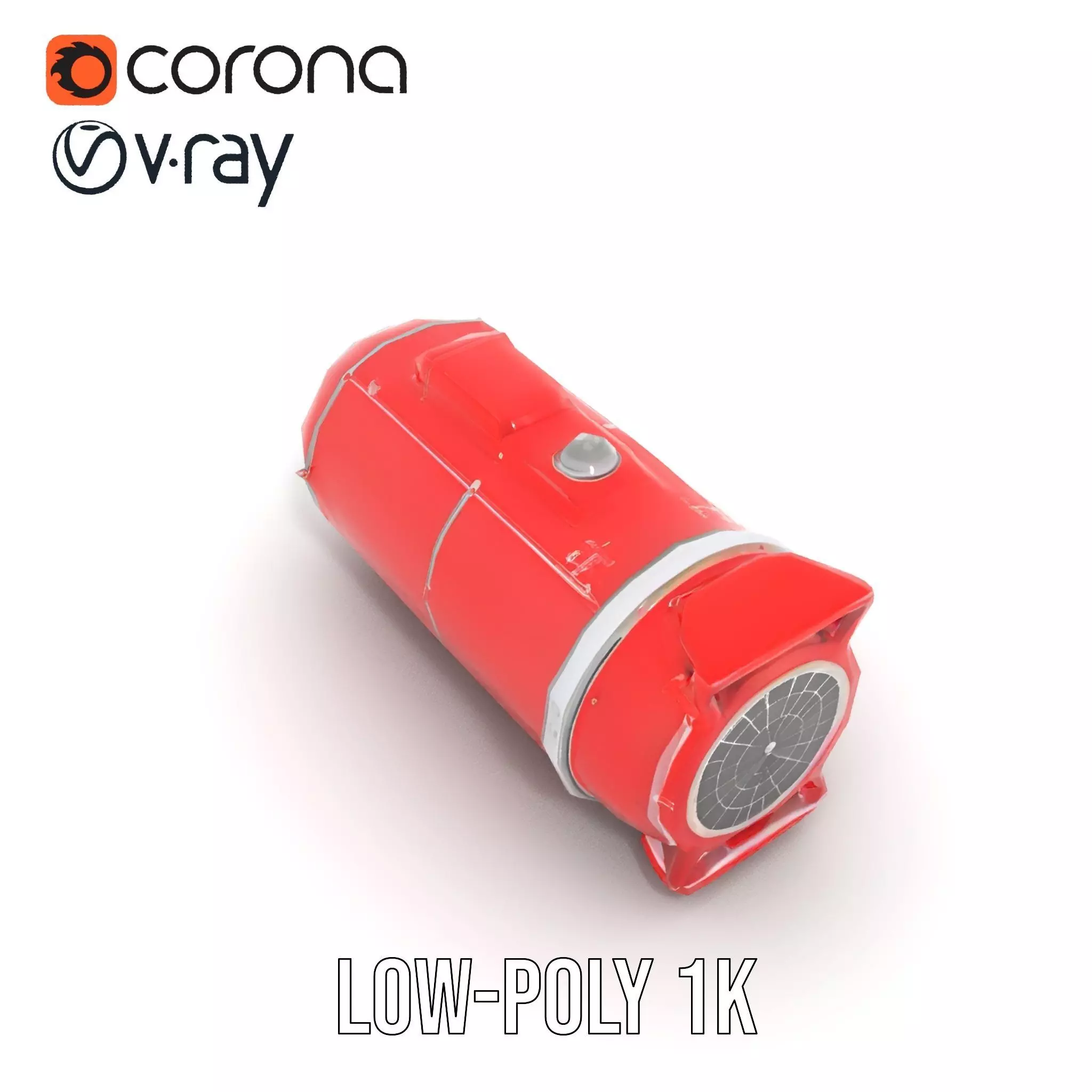 Nuclear Missile Model Pack with HighDetail Red Exterior Low-poly 3D model_20