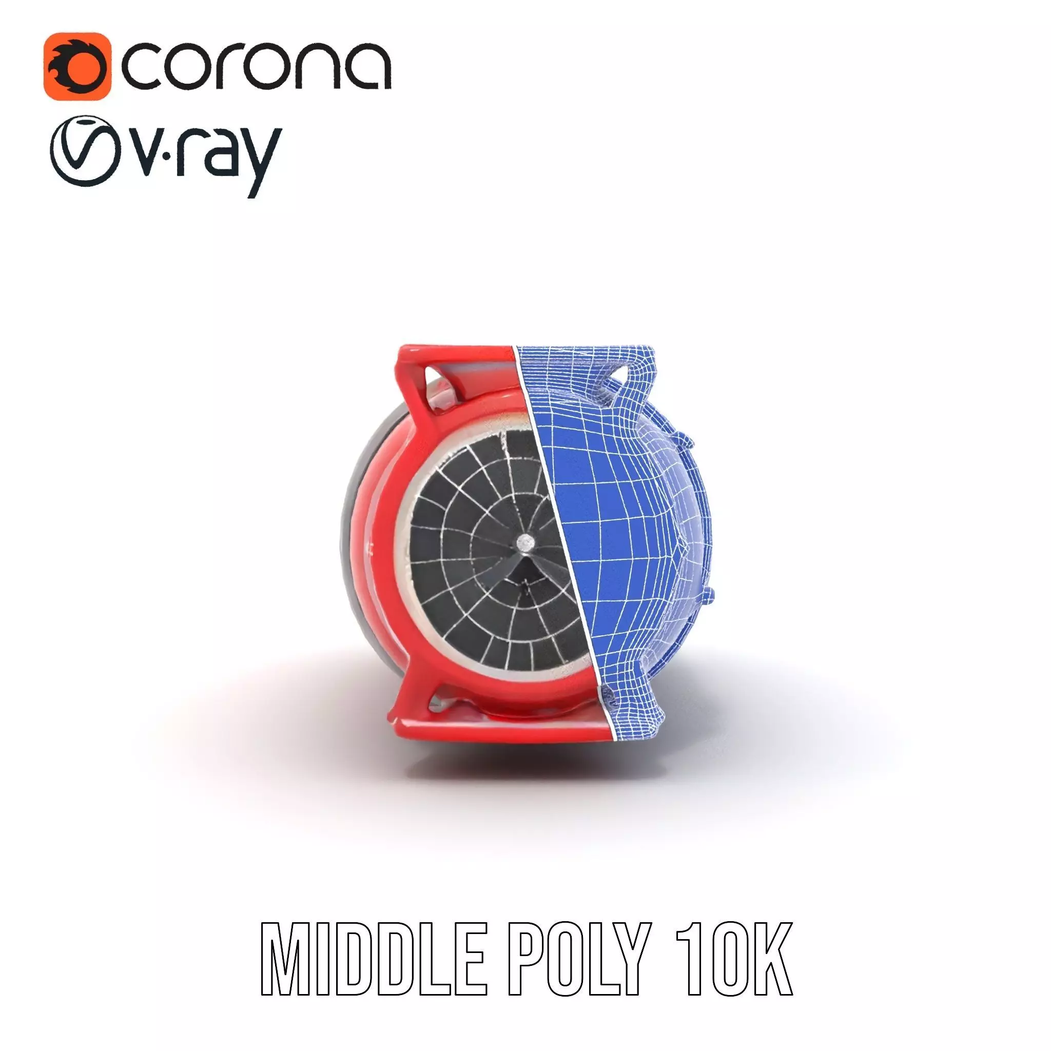 Nuclear Missile Model Pack with HighDetail Red Exterior Low-poly 3D model_22