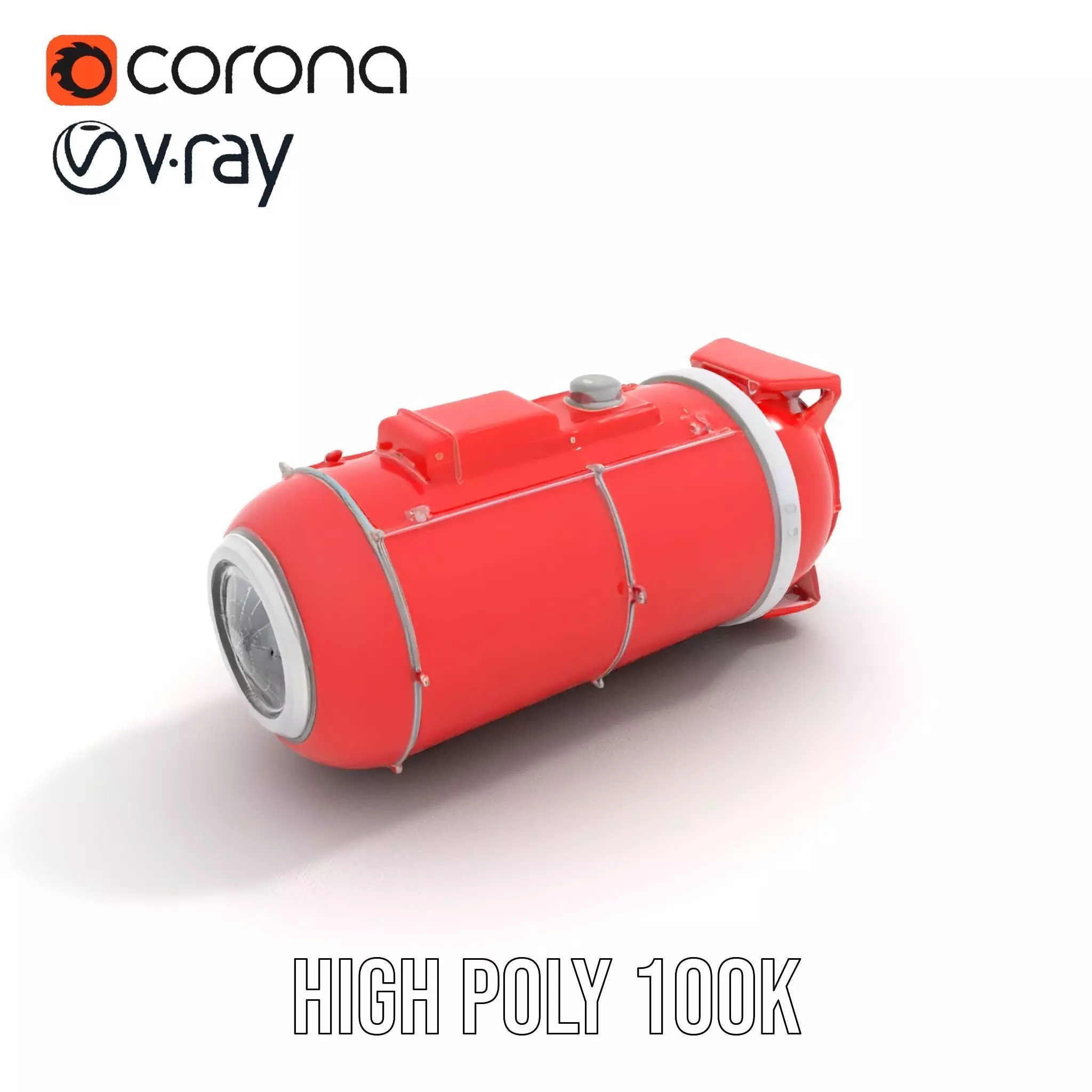 Nuclear Missile Model Pack with HighDetail Red Exterior Low-poly 3D model_16