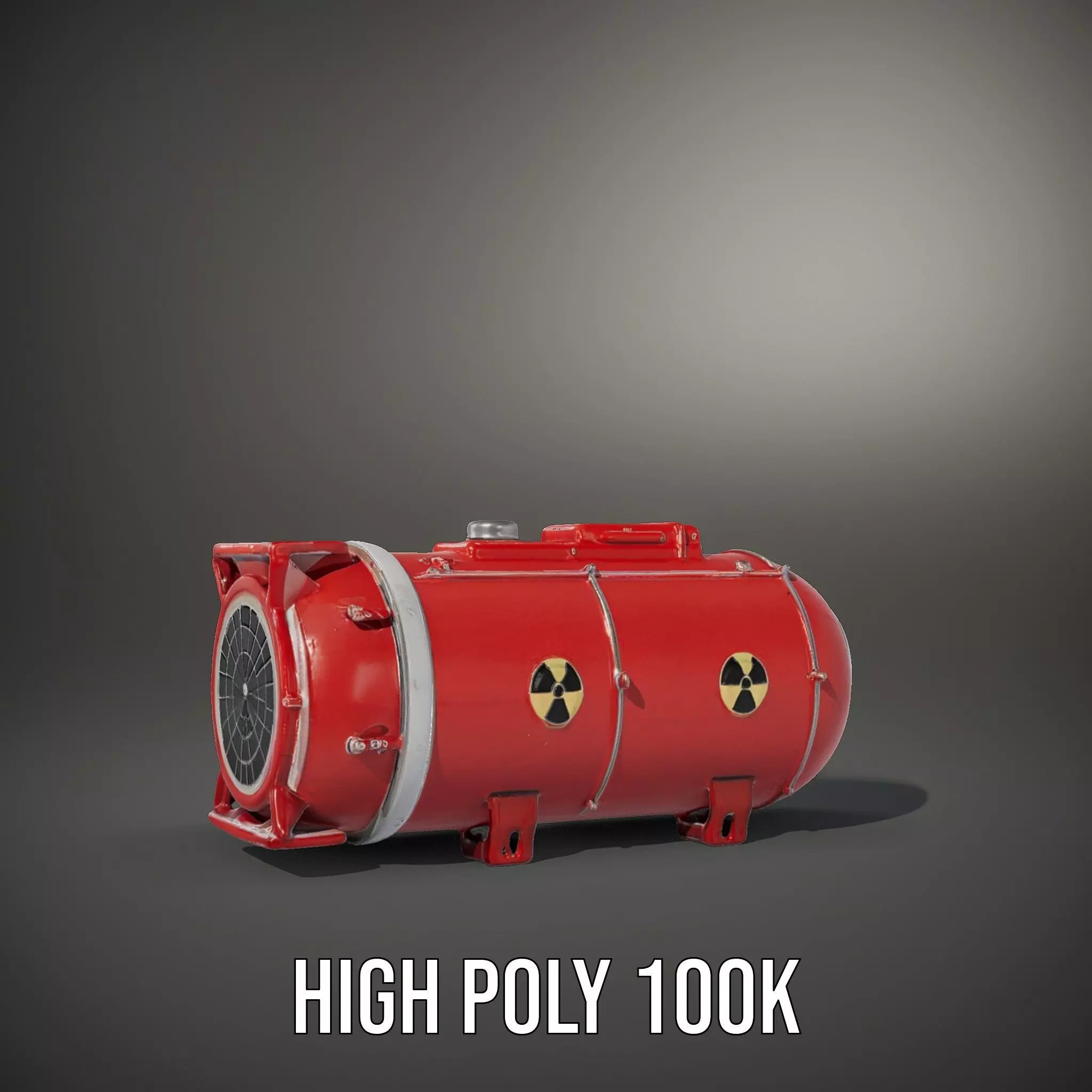 Nuclear Missile Model Pack with HighDetail Red Exterior Low-poly 3D model_13