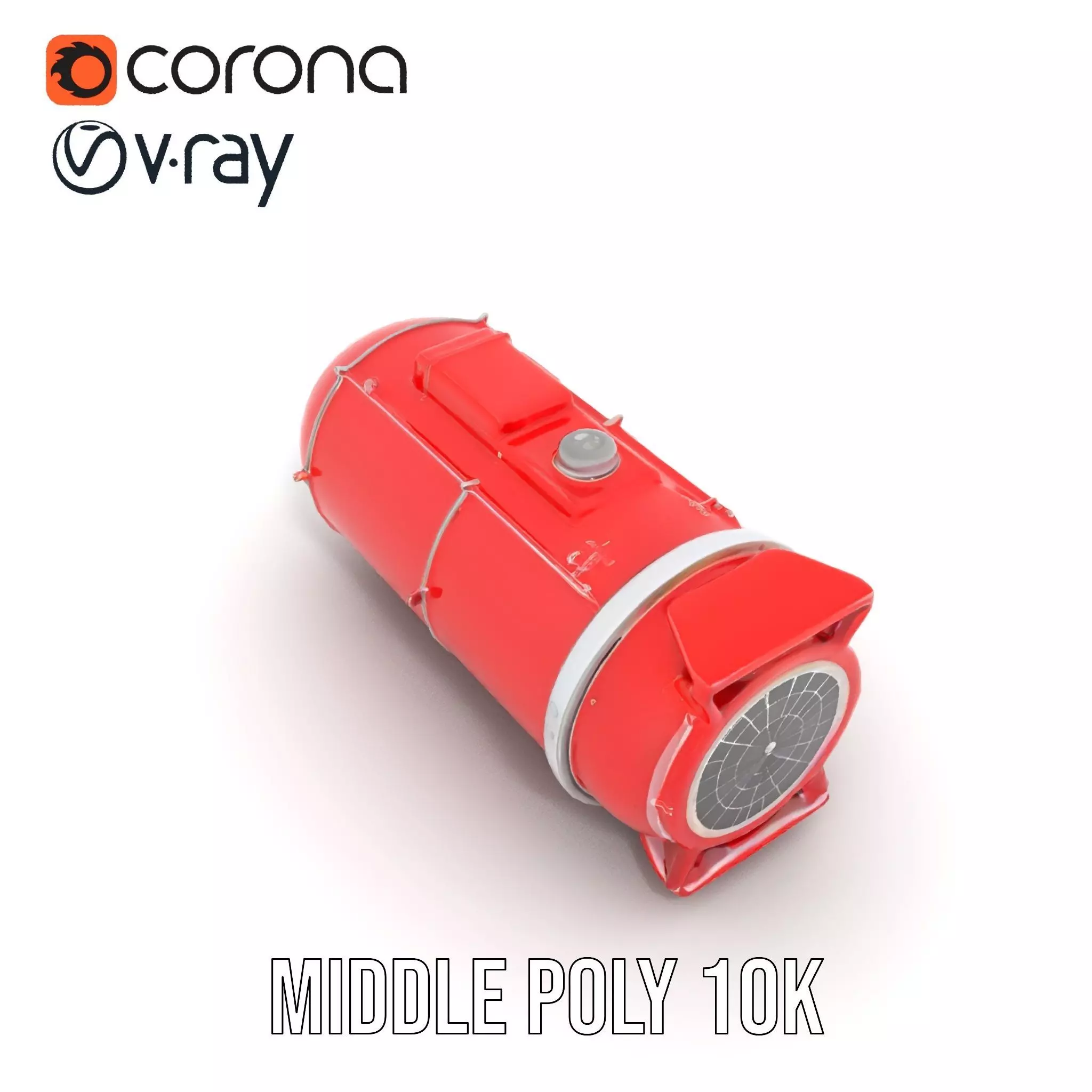 Nuclear Missile Model Pack with HighDetail Red Exterior Low-poly 3D model_11