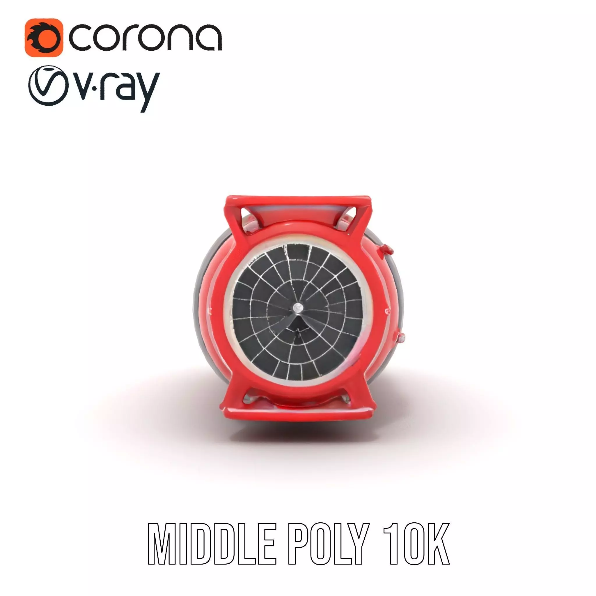 Nuclear Missile Model Pack with HighDetail Red Exterior Low-poly 3D model_17