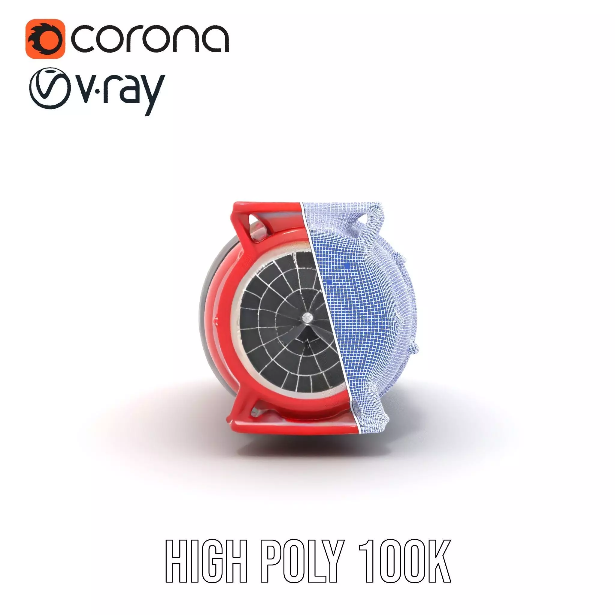 Nuclear Missile Model Pack with HighDetail Red Exterior Low-poly 3D model_35