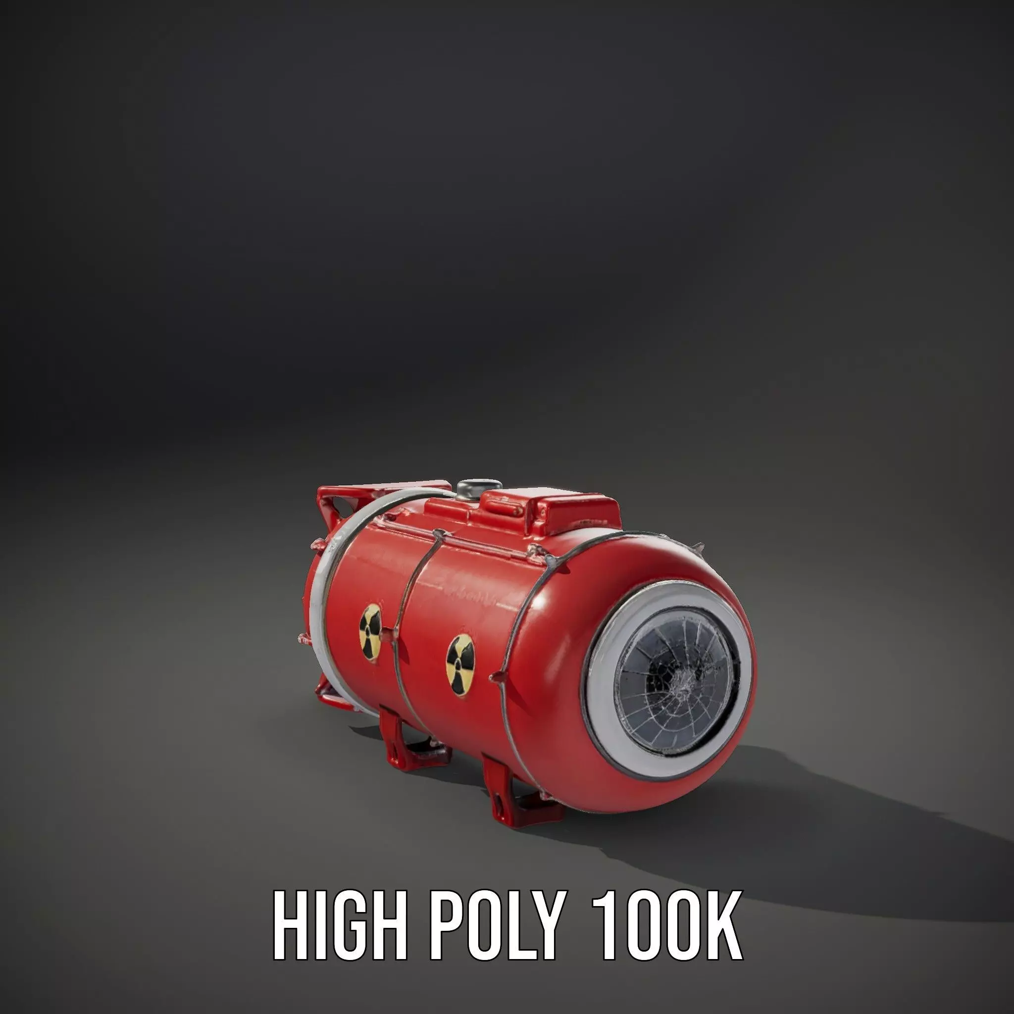 Nuclear Missile Model Pack with HighDetail Red Exterior Low-poly 3D model_10