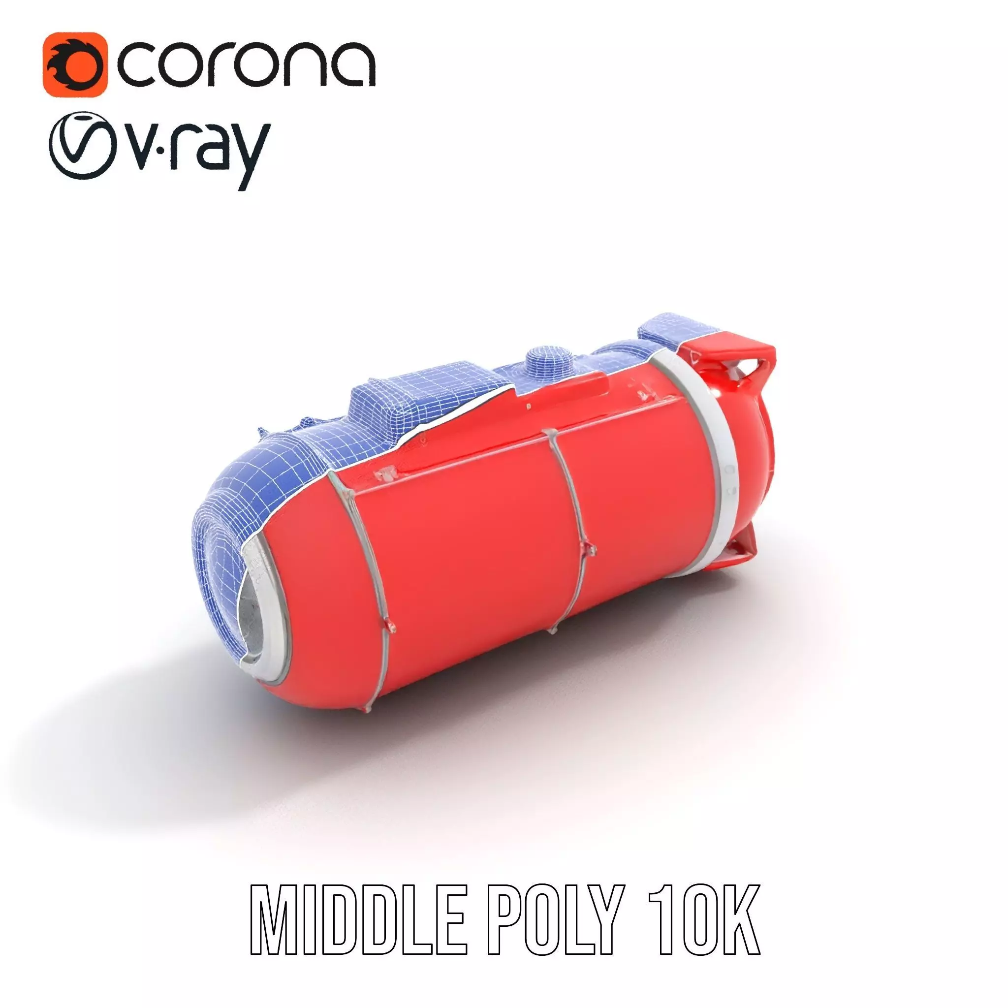 Nuclear Missile Model Pack with HighDetail Red Exterior Low-poly 3D model_19