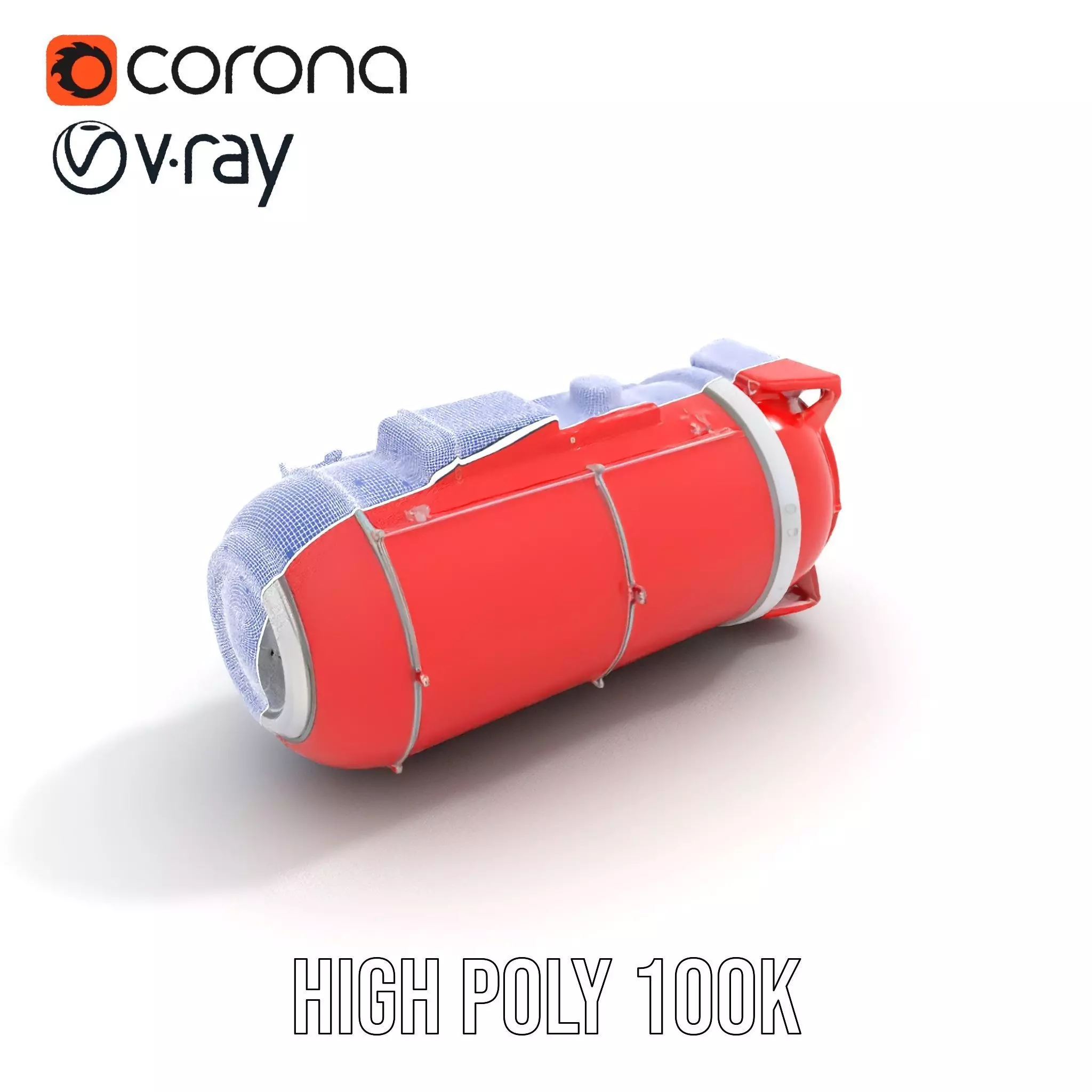 Nuclear Missile Model Pack with HighDetail Red Exterior Low-poly 3D model_32