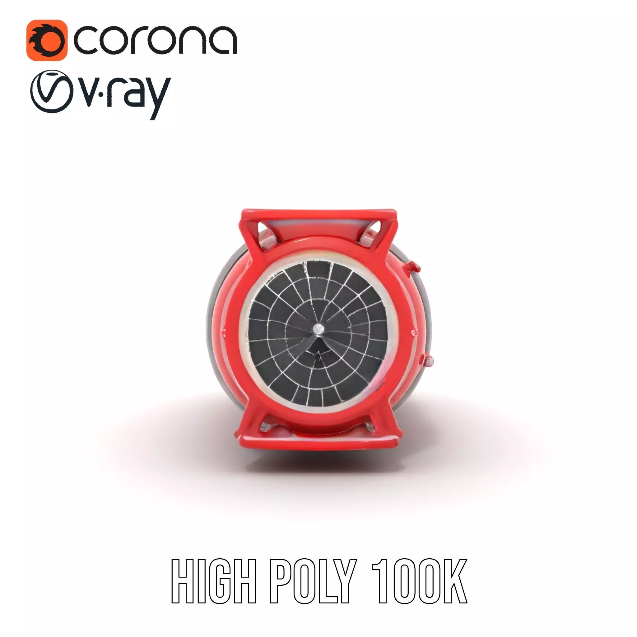 Nuclear Missile Model Pack with HighDetail Red Exterior Low-poly 3D model_24