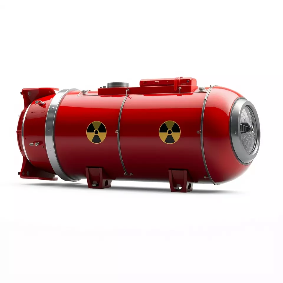 Nuclear Missile Model Pack with HighDetail Red Exterior Low-poly 3D model_3