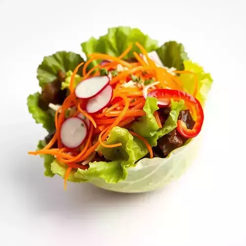 Fresh Salad Bowl Model Pack with Vegetables and Greens Low-poly 3D model 2