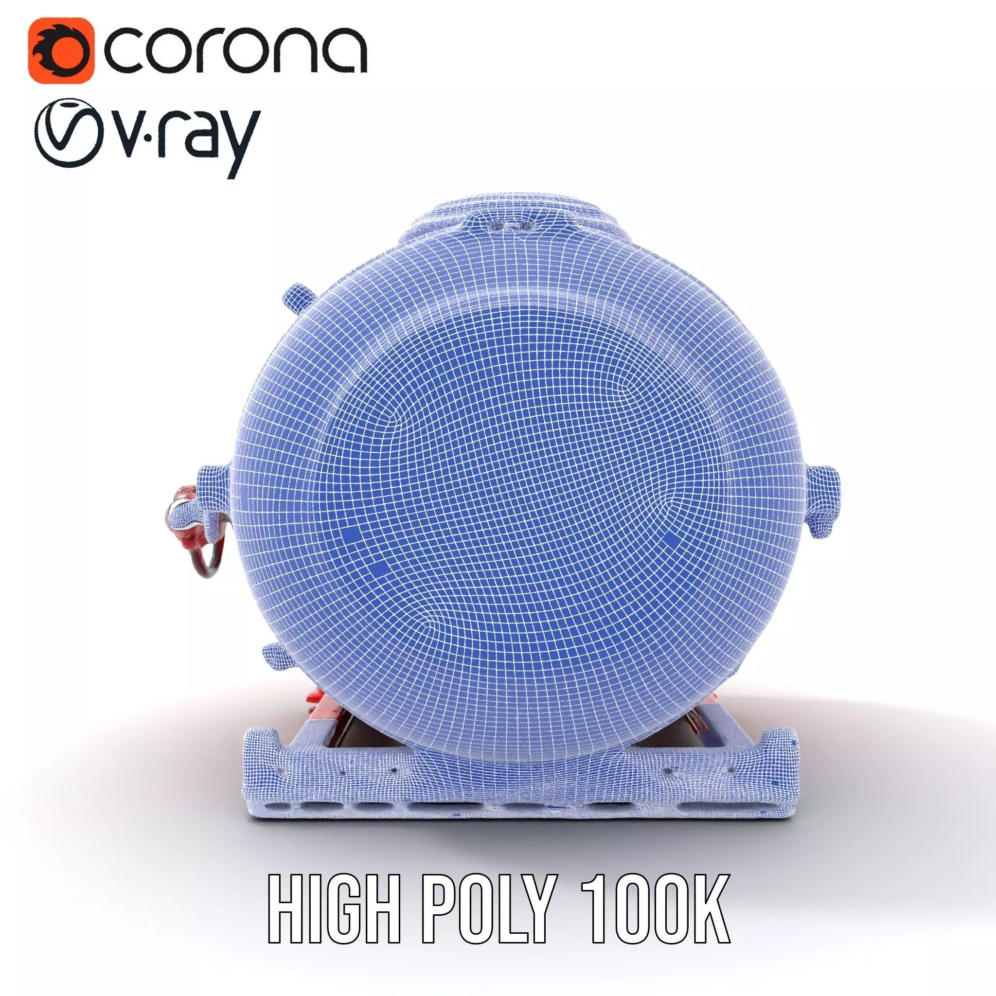 Industrial Pressure Vessel Model Pack Low-poly 3D model_32