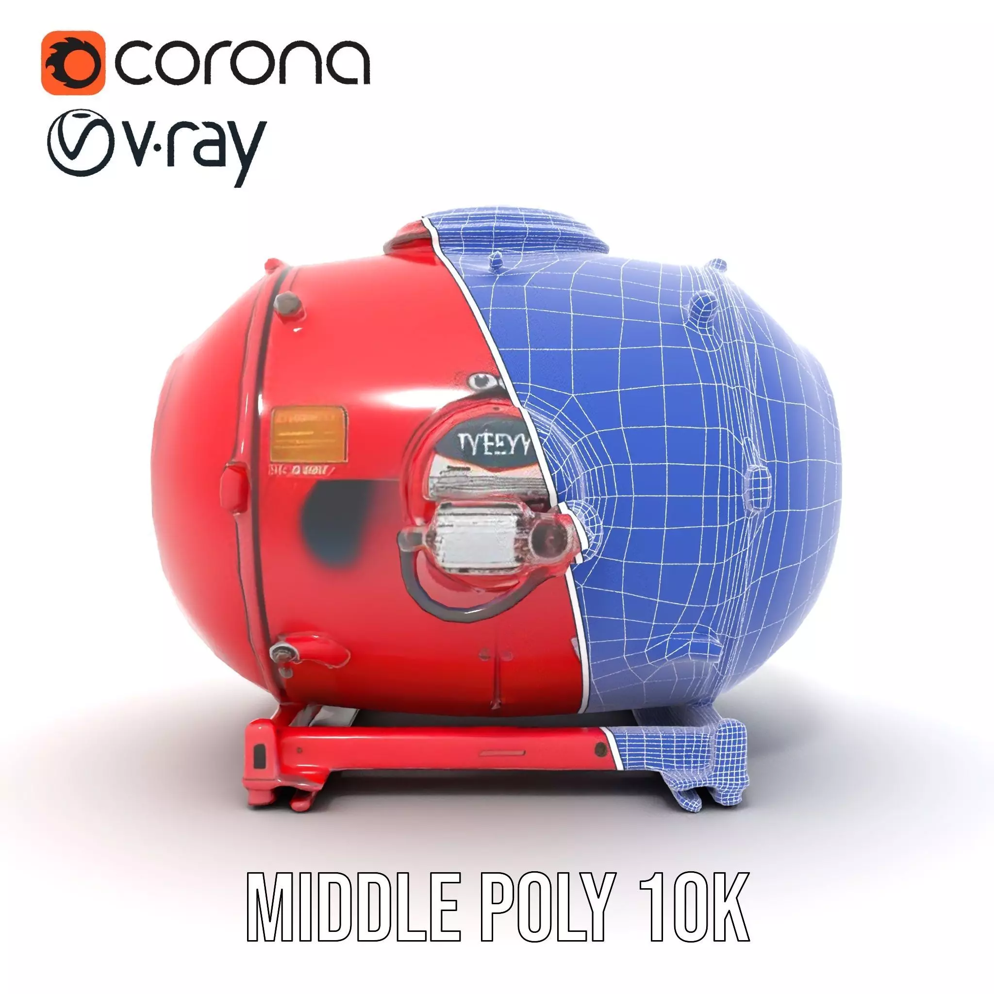 Industrial Pressure Vessel Model Pack Low-poly 3D model_25