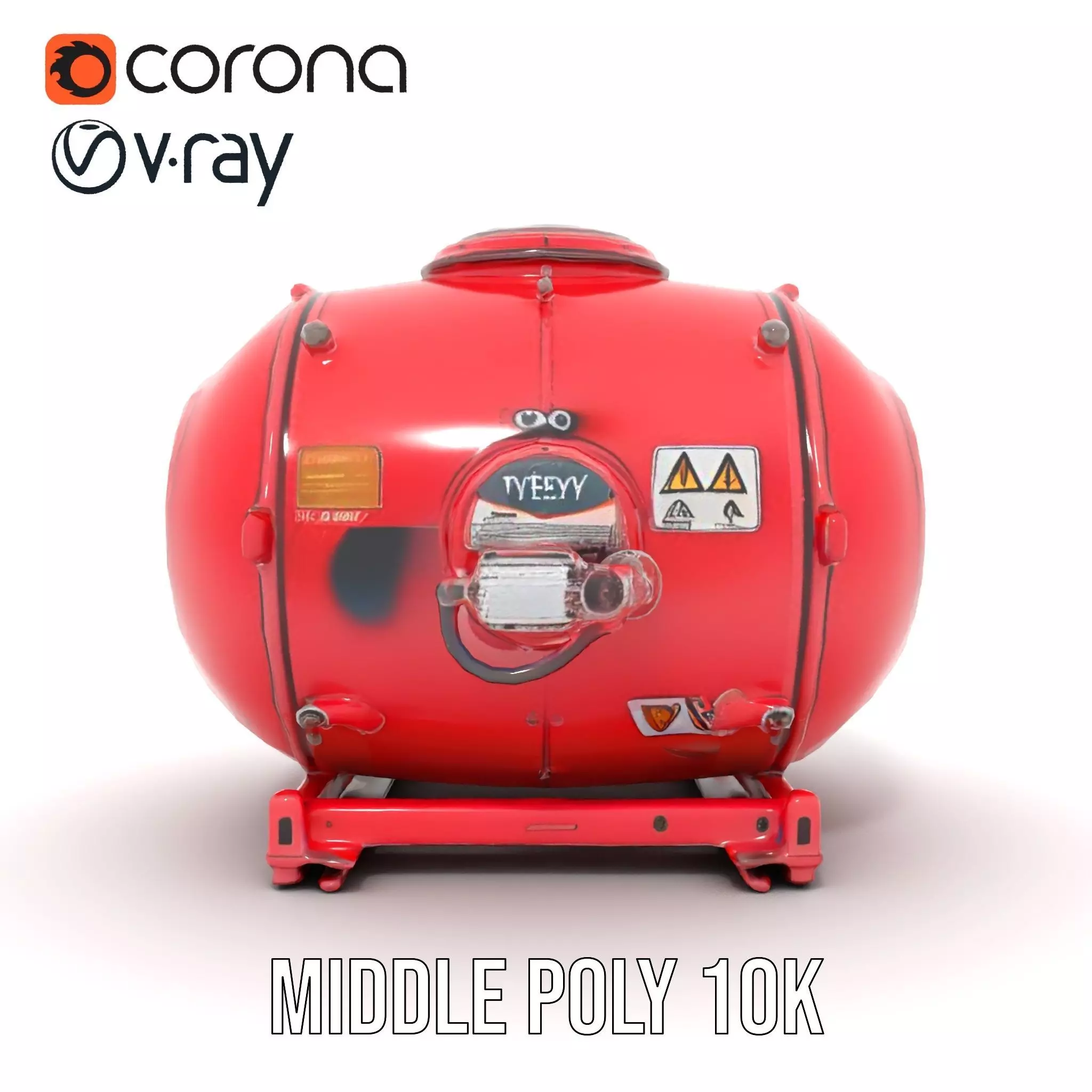 Industrial Pressure Vessel Model Pack Low-poly 3D model_22