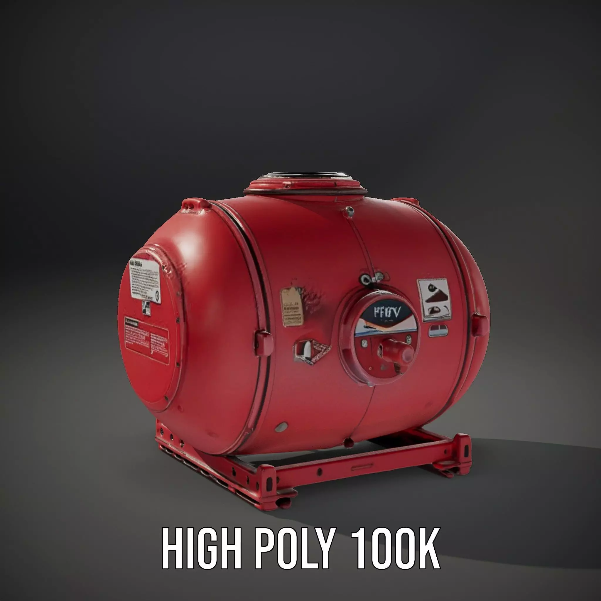 Industrial Pressure Vessel Model Pack Low-poly 3D model_15