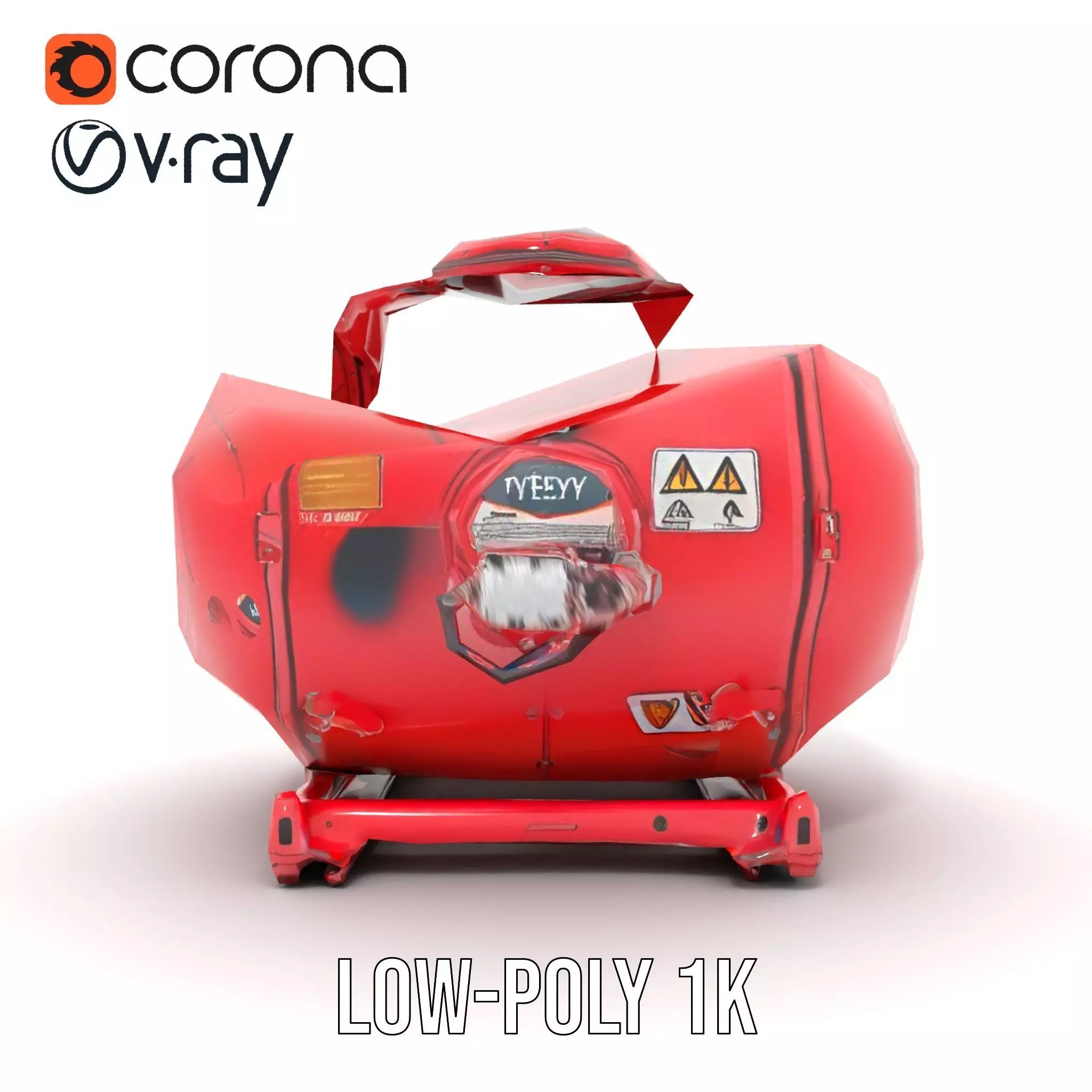 Industrial Pressure Vessel Model Pack Low-poly 3D model_14