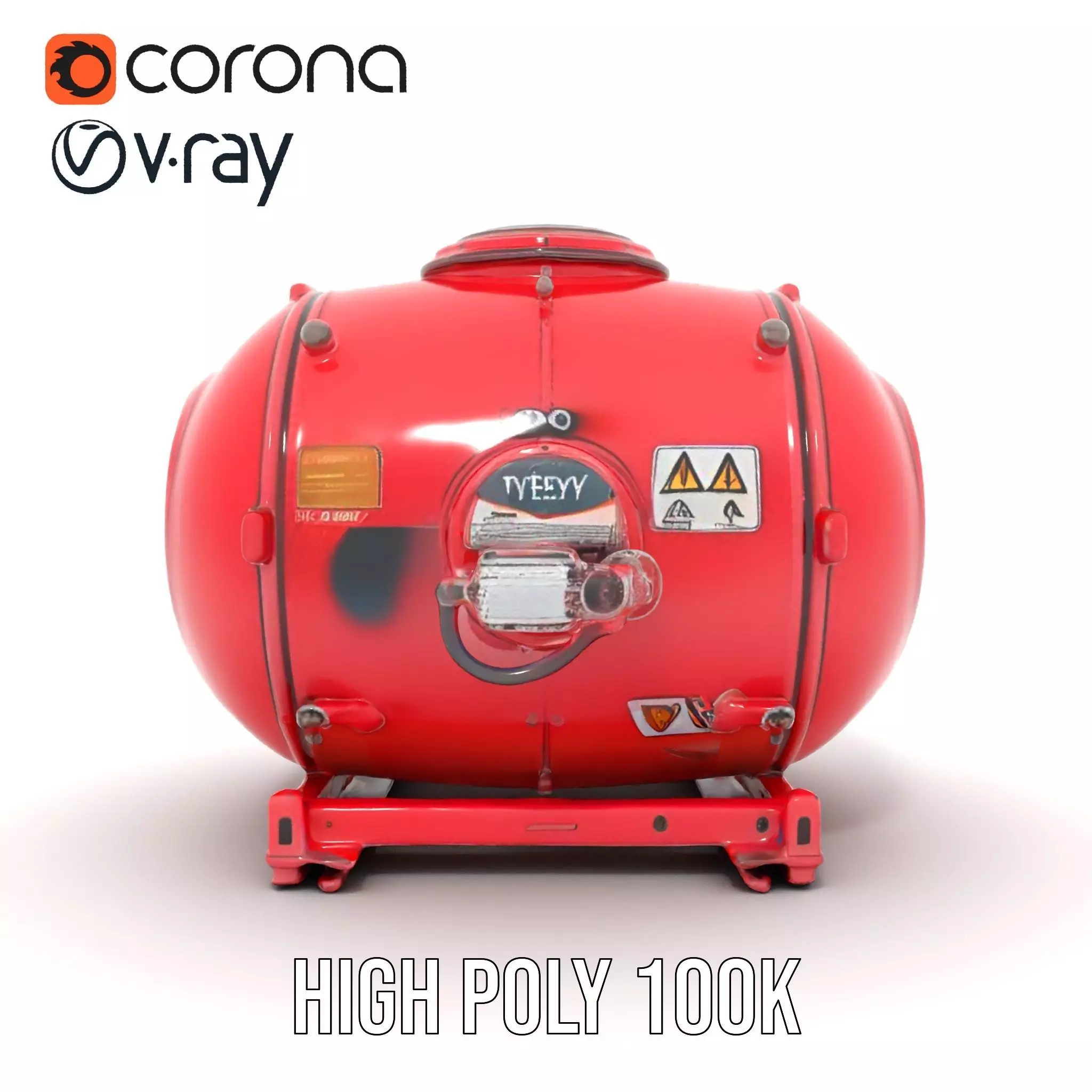 Industrial Pressure Vessel Model Pack Low-poly 3D model_21