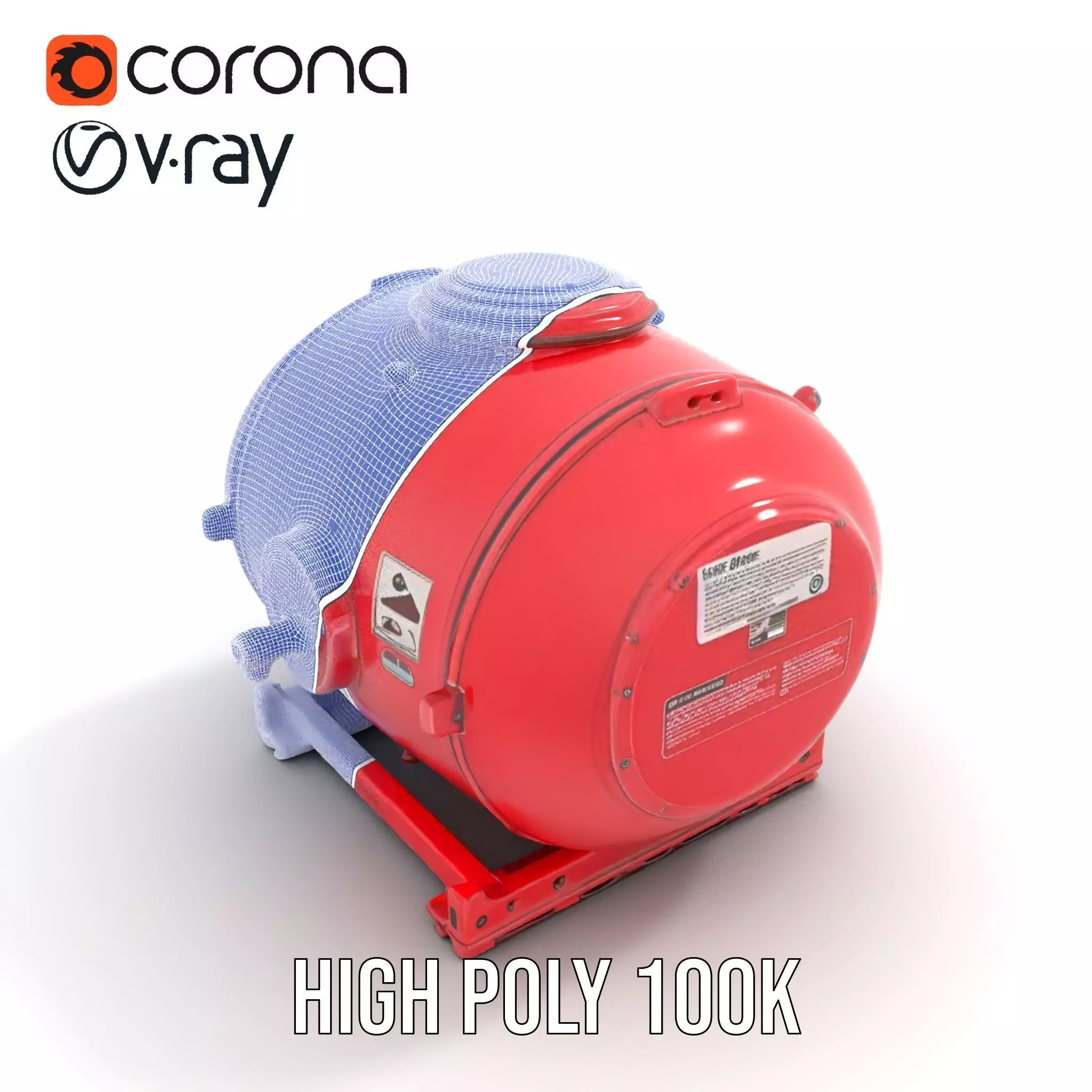 Industrial Pressure Vessel Model Pack Low-poly 3D model_33