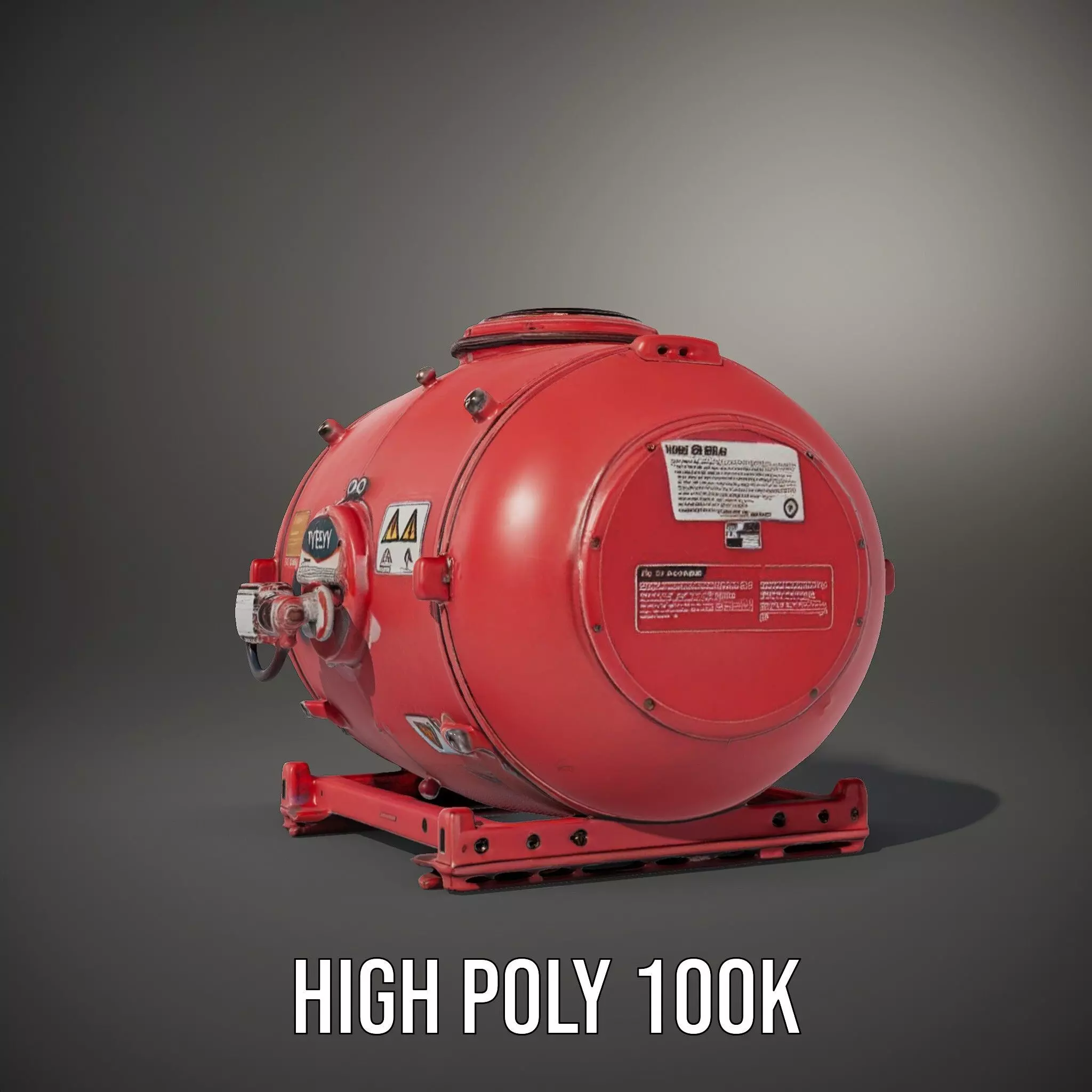 Industrial Pressure Vessel Model Pack Low-poly 3D model_12