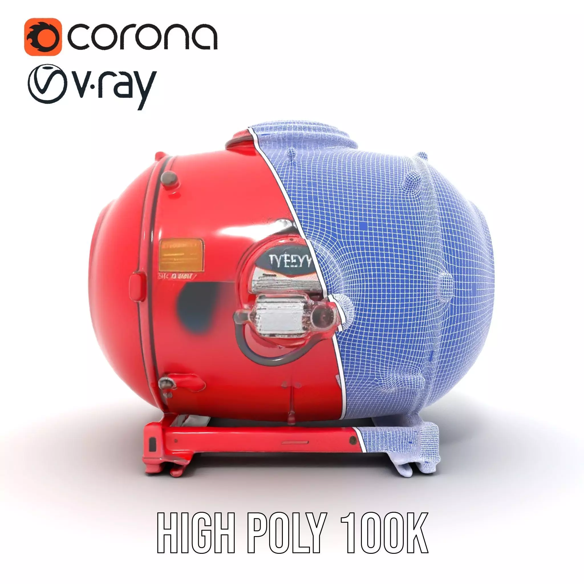 Industrial Pressure Vessel Model Pack Low-poly 3D model_34