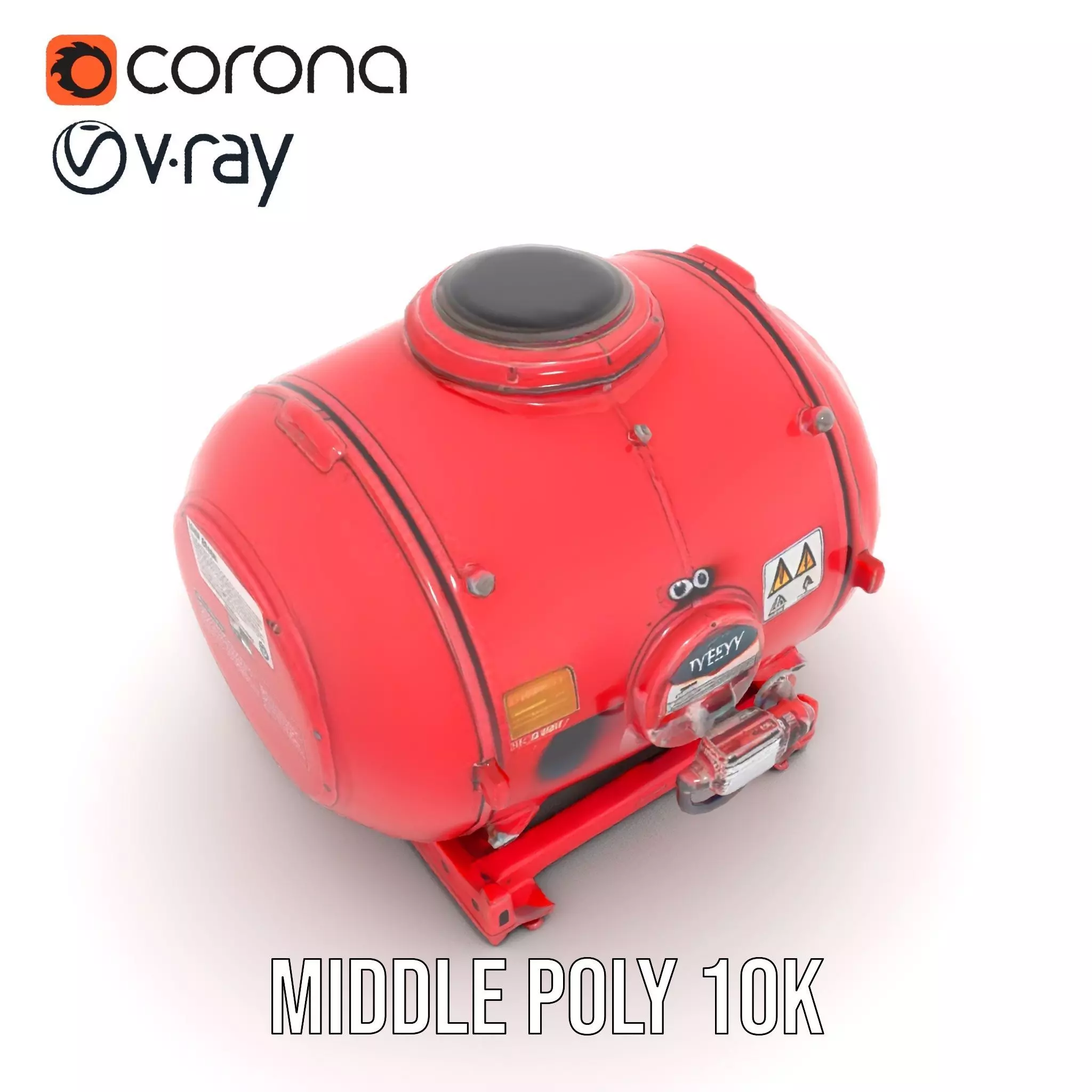 Industrial Pressure Vessel Model Pack Low-poly 3D model_6