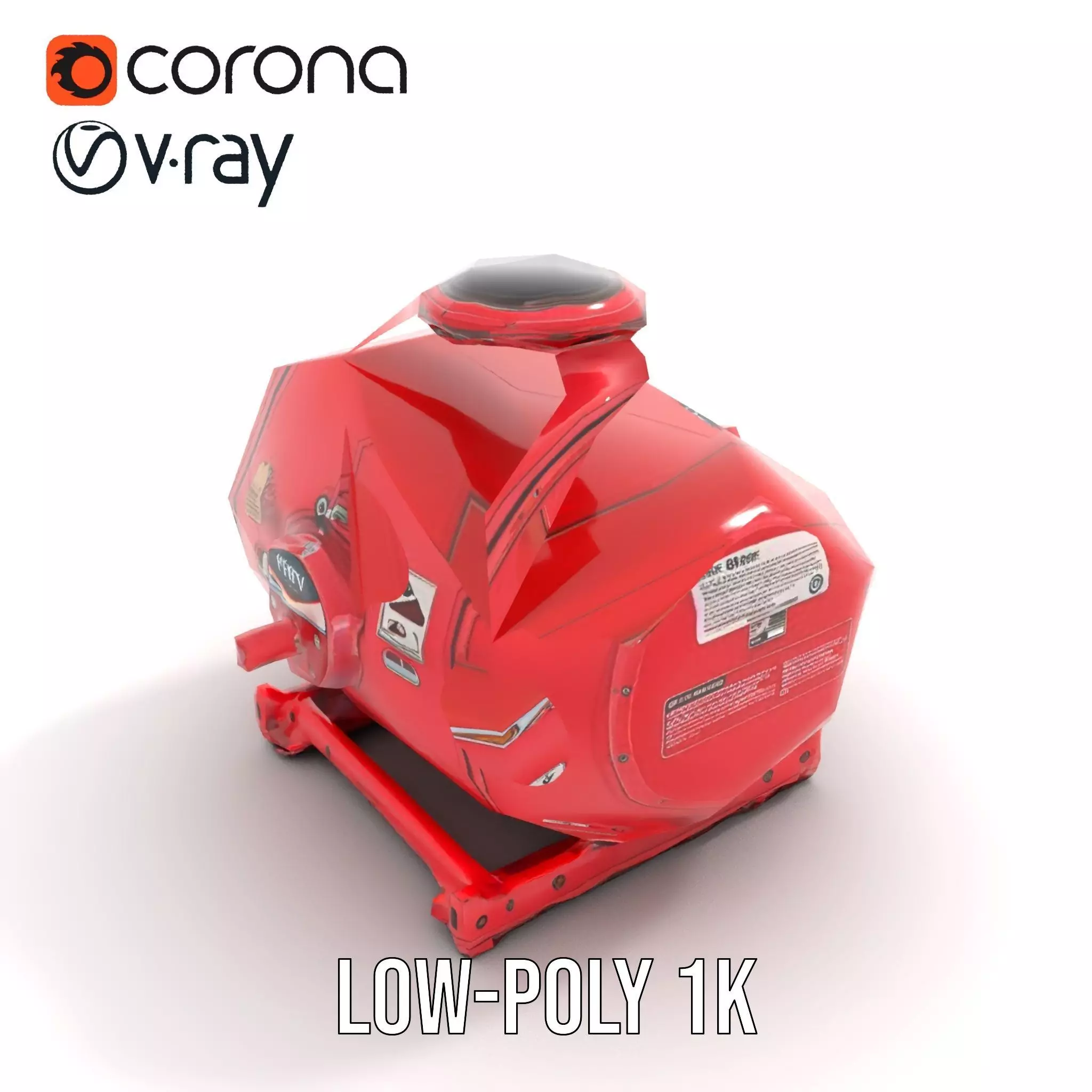 Industrial Pressure Vessel Model Pack Low-poly 3D model_9