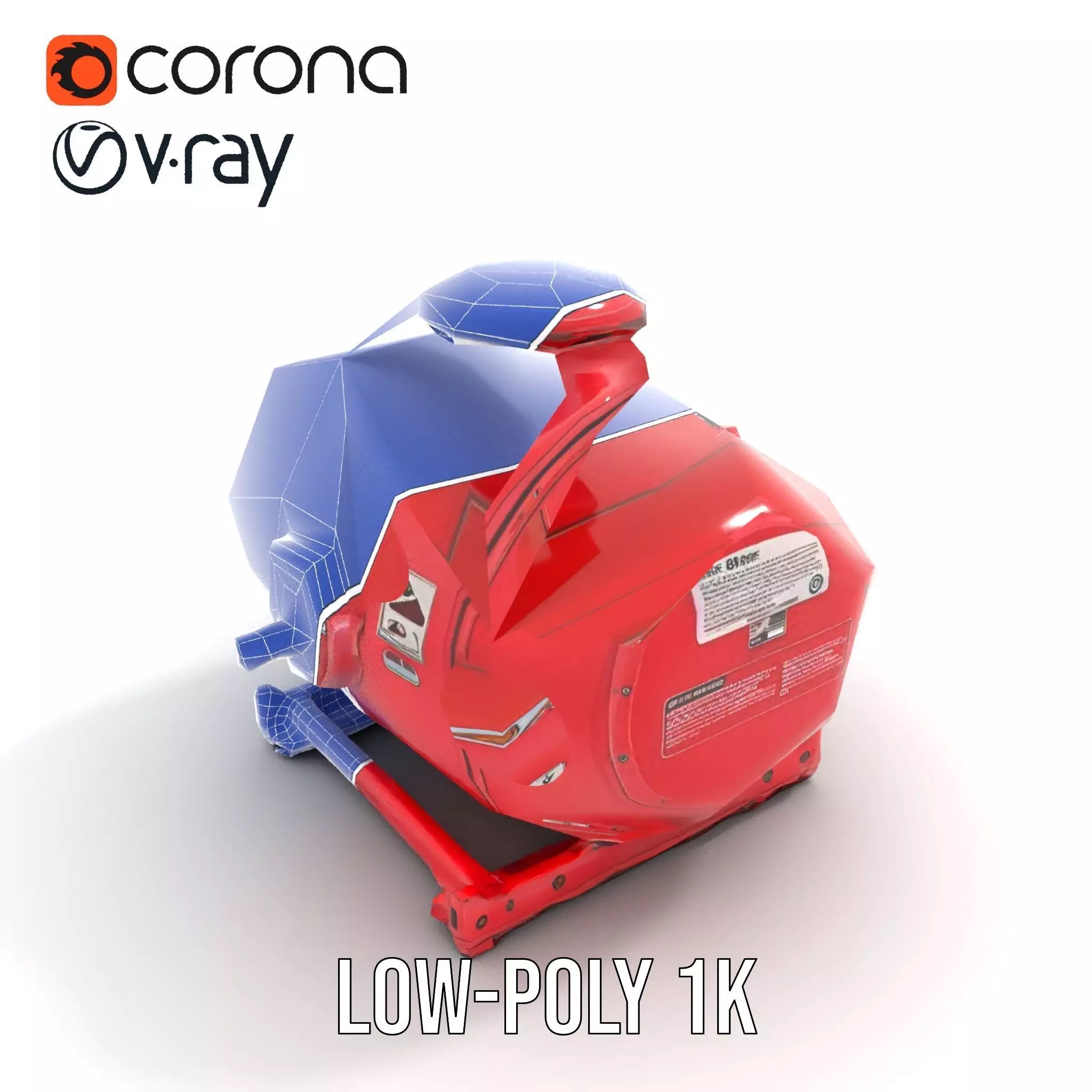 Industrial Pressure Vessel Model Pack Low-poly 3D model_26