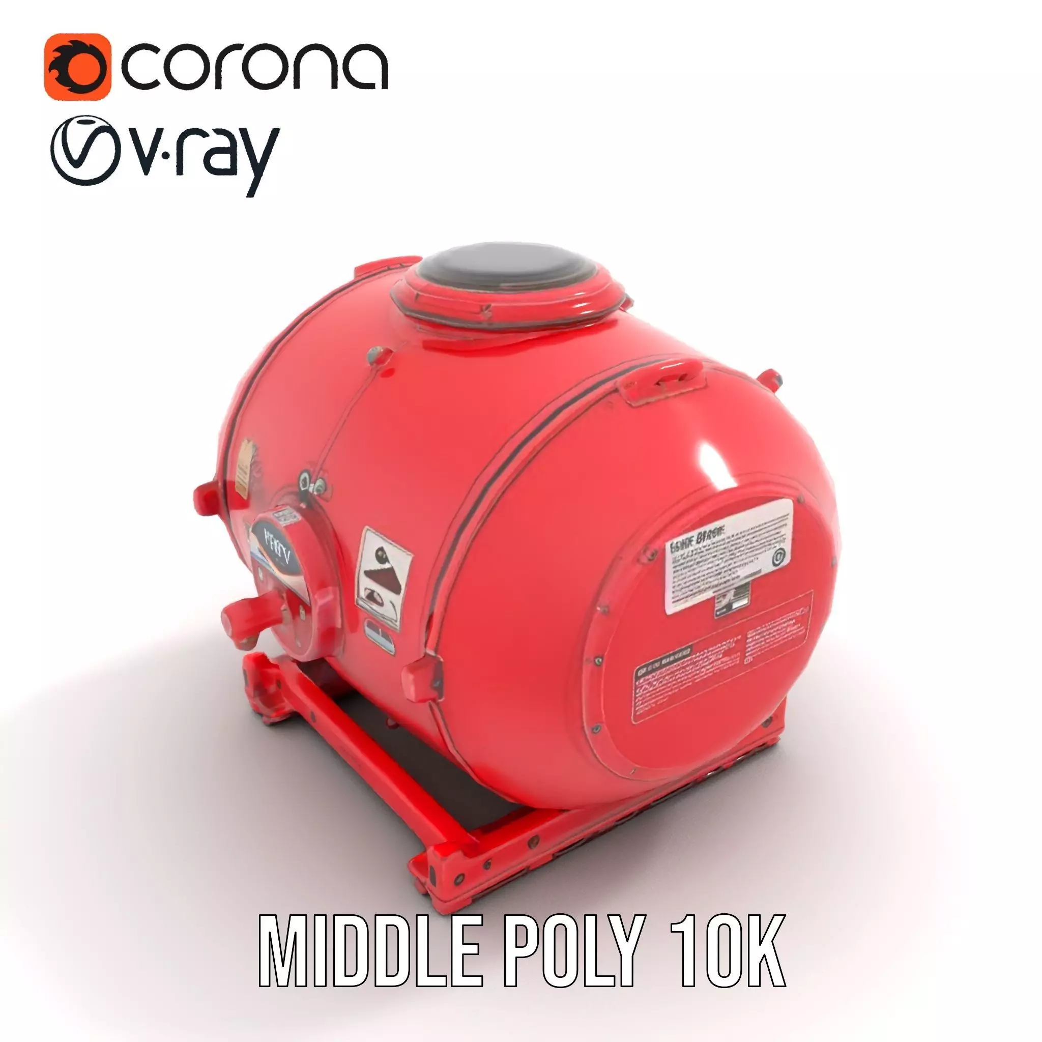 Industrial Pressure Vessel Model Pack Low-poly 3D model_7