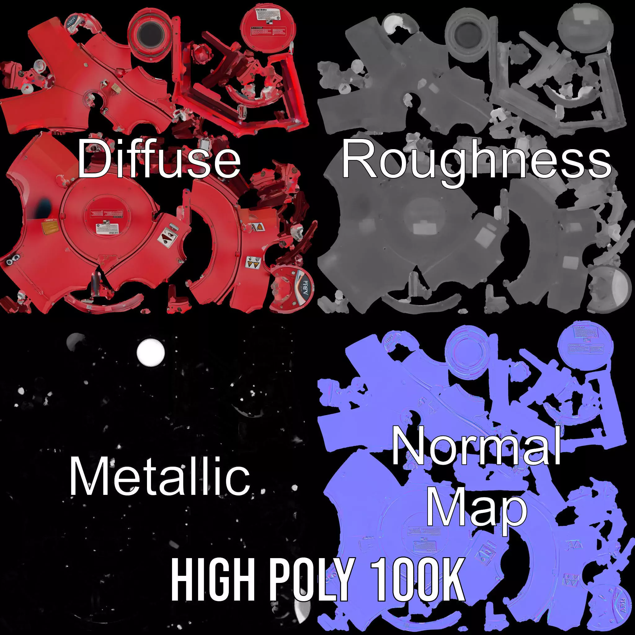 Industrial Pressure Vessel Model Pack Low-poly 3D model_4