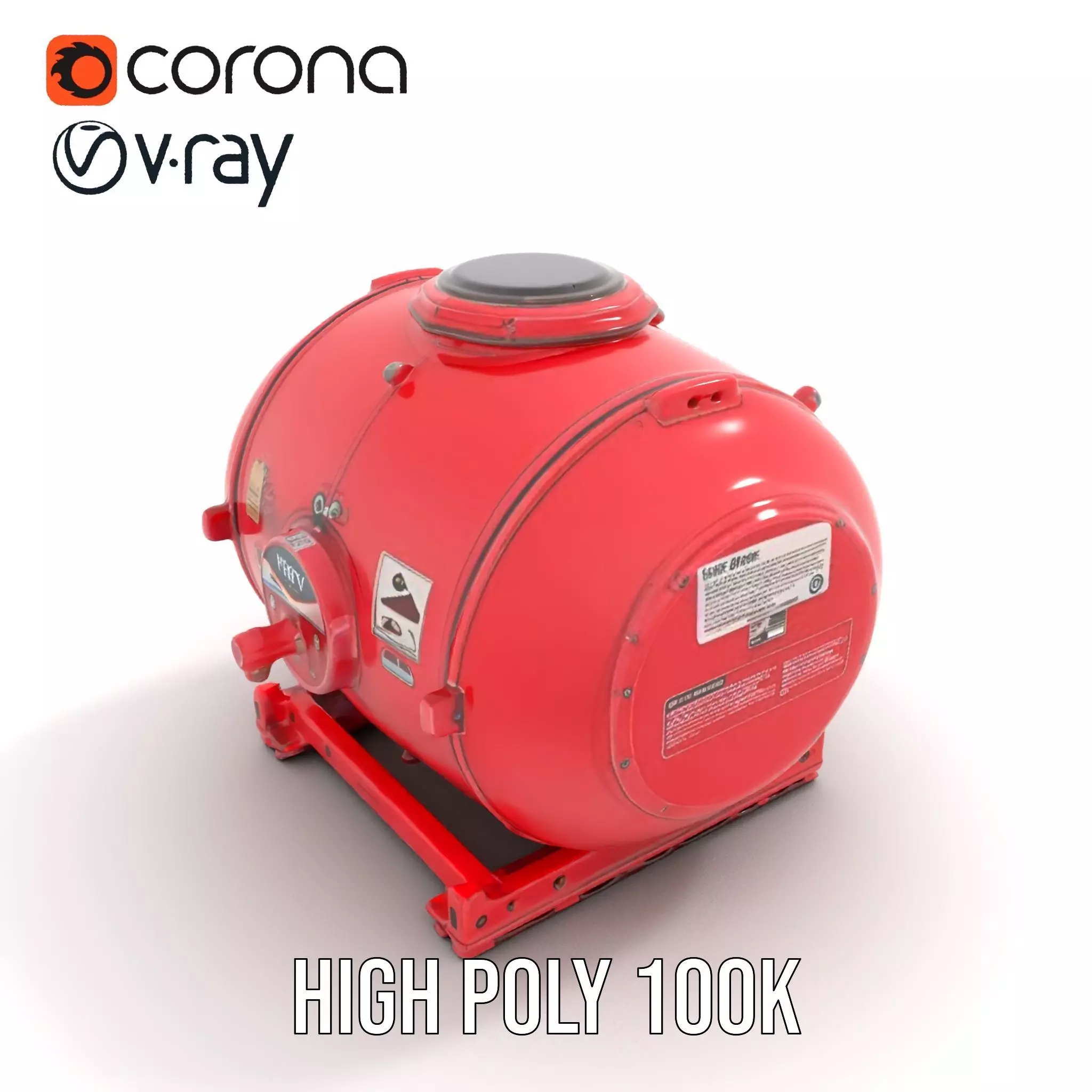 Industrial Pressure Vessel Model Pack Low-poly 3D model_18