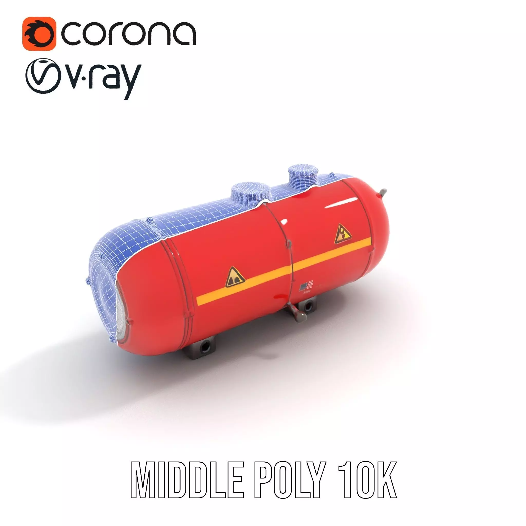 Industrial Hazardous Material Tank model pack Low-poly 3D model_13