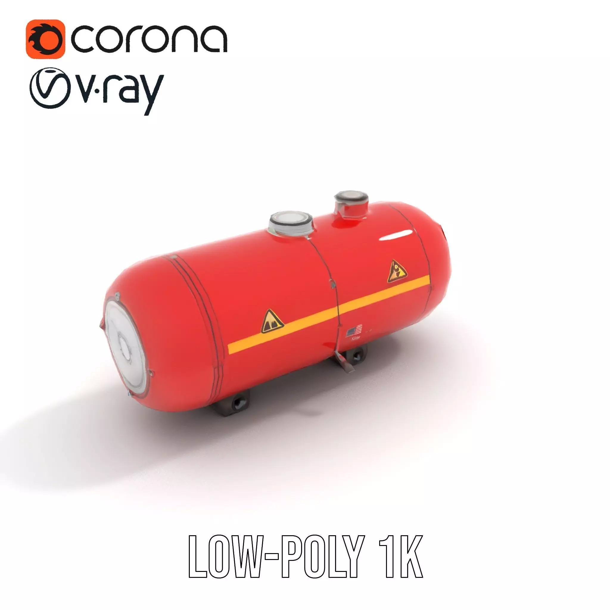 Industrial Hazardous Material Tank model pack Low-poly 3D model_9