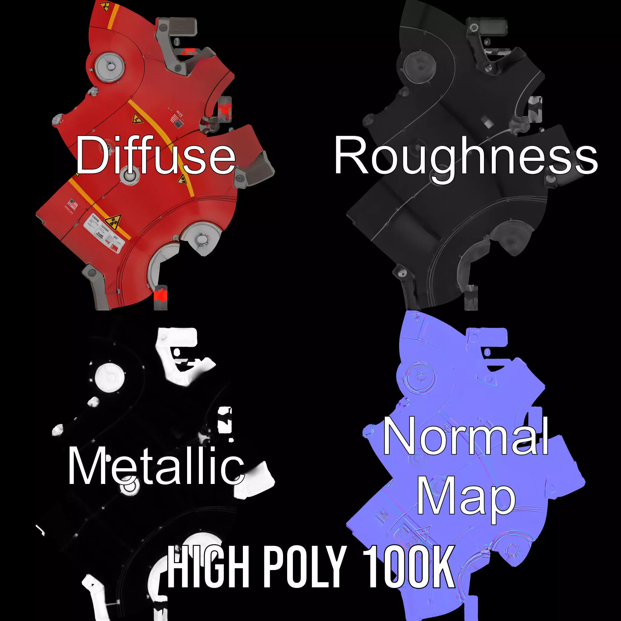 Industrial Hazardous Material Tank model pack Low-poly 3D model_3