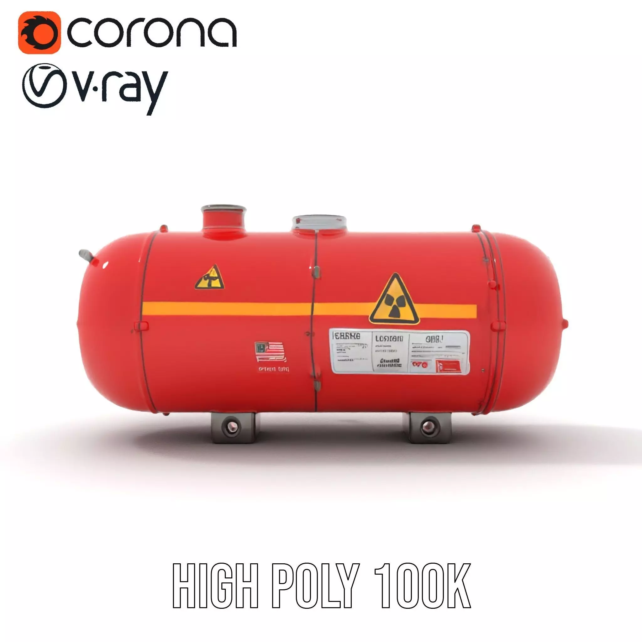 Industrial Hazardous Material Tank model pack Low-poly 3D model_15