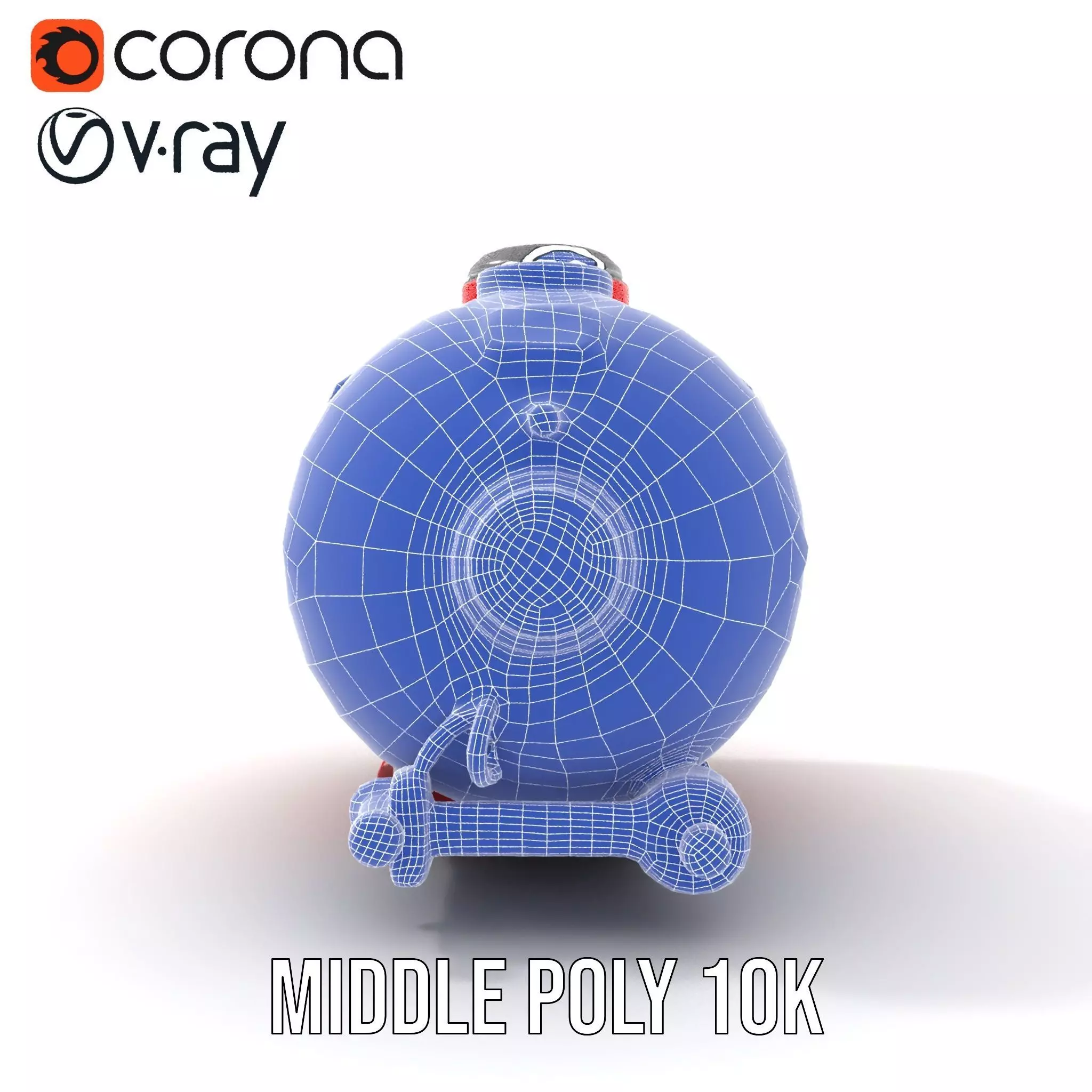 Red Industrial Tank Model Pack with Hazard Symbols Low-poly 3D model_31