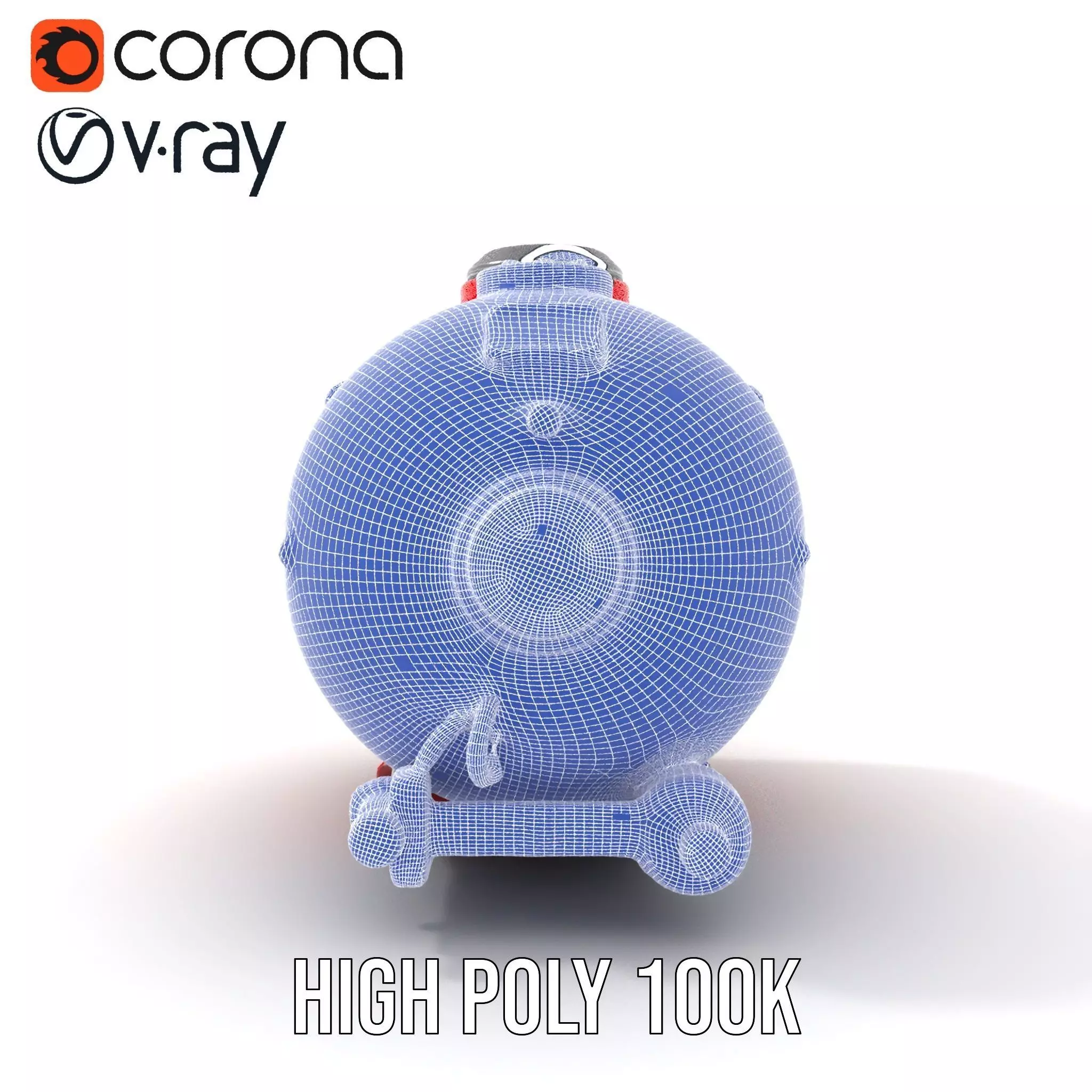 Red Industrial Tank Model Pack with Hazard Symbols Low-poly 3D model_35