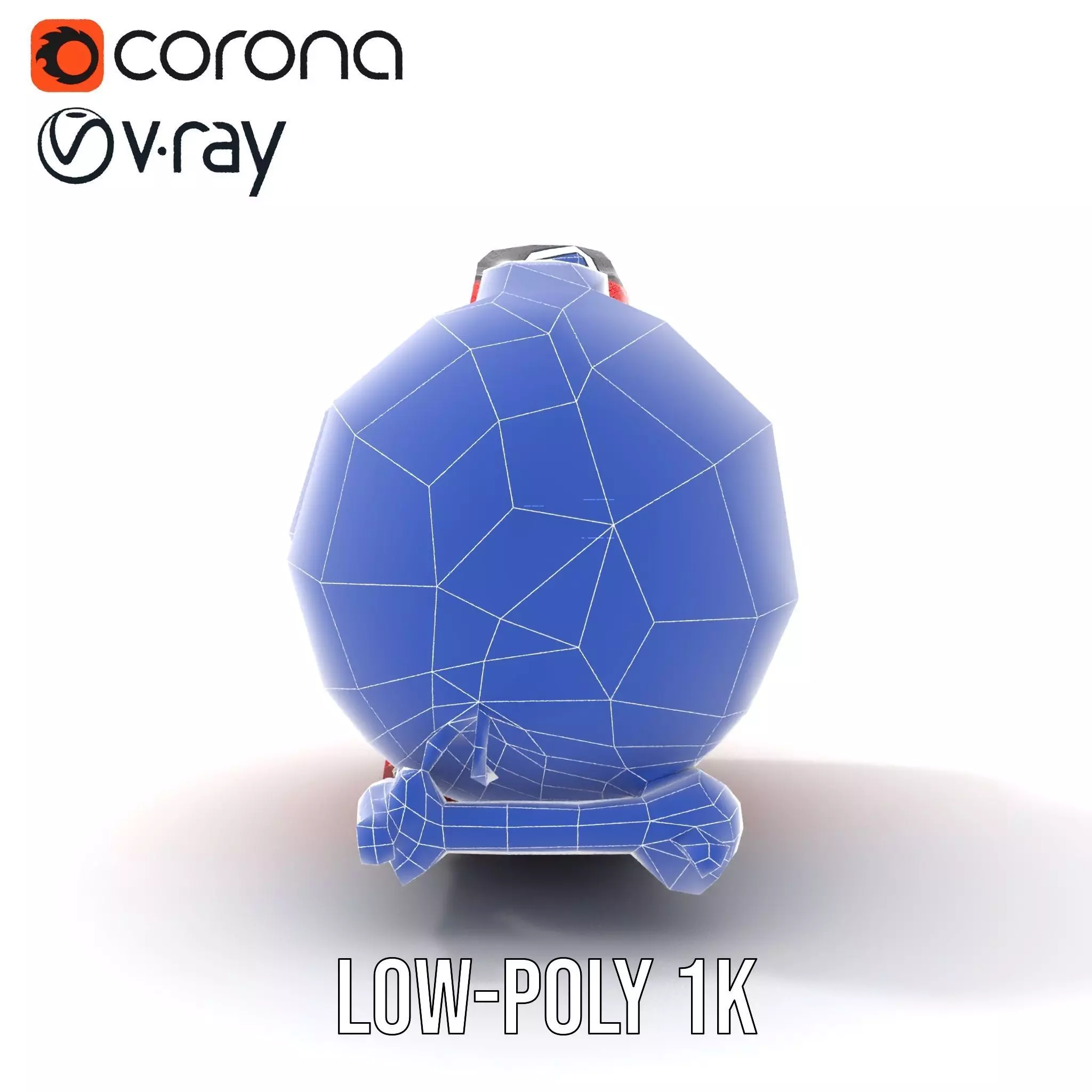 Red Industrial Tank Model Pack with Hazard Symbols Low-poly 3D model_23