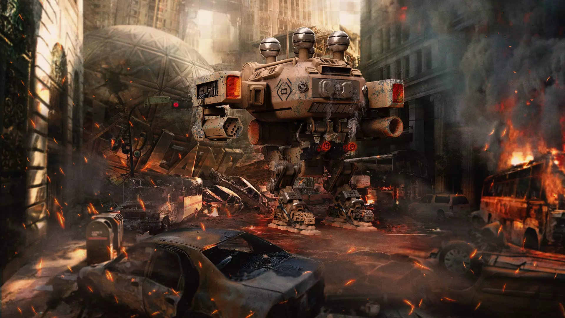 Sci-fi Military Mech 3D model_3