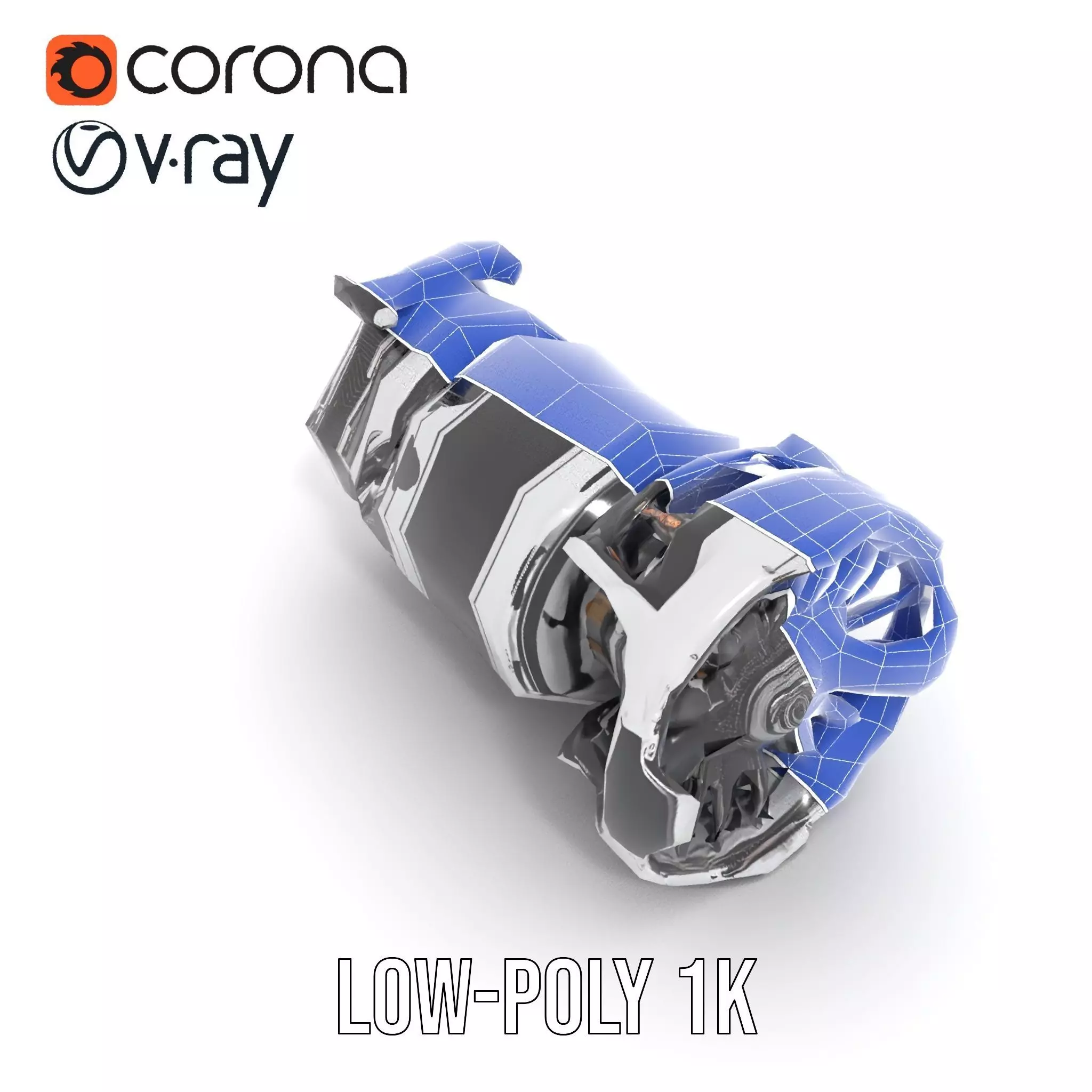 Futuristic Jet Engine Model Pack Low-poly 3D model_17