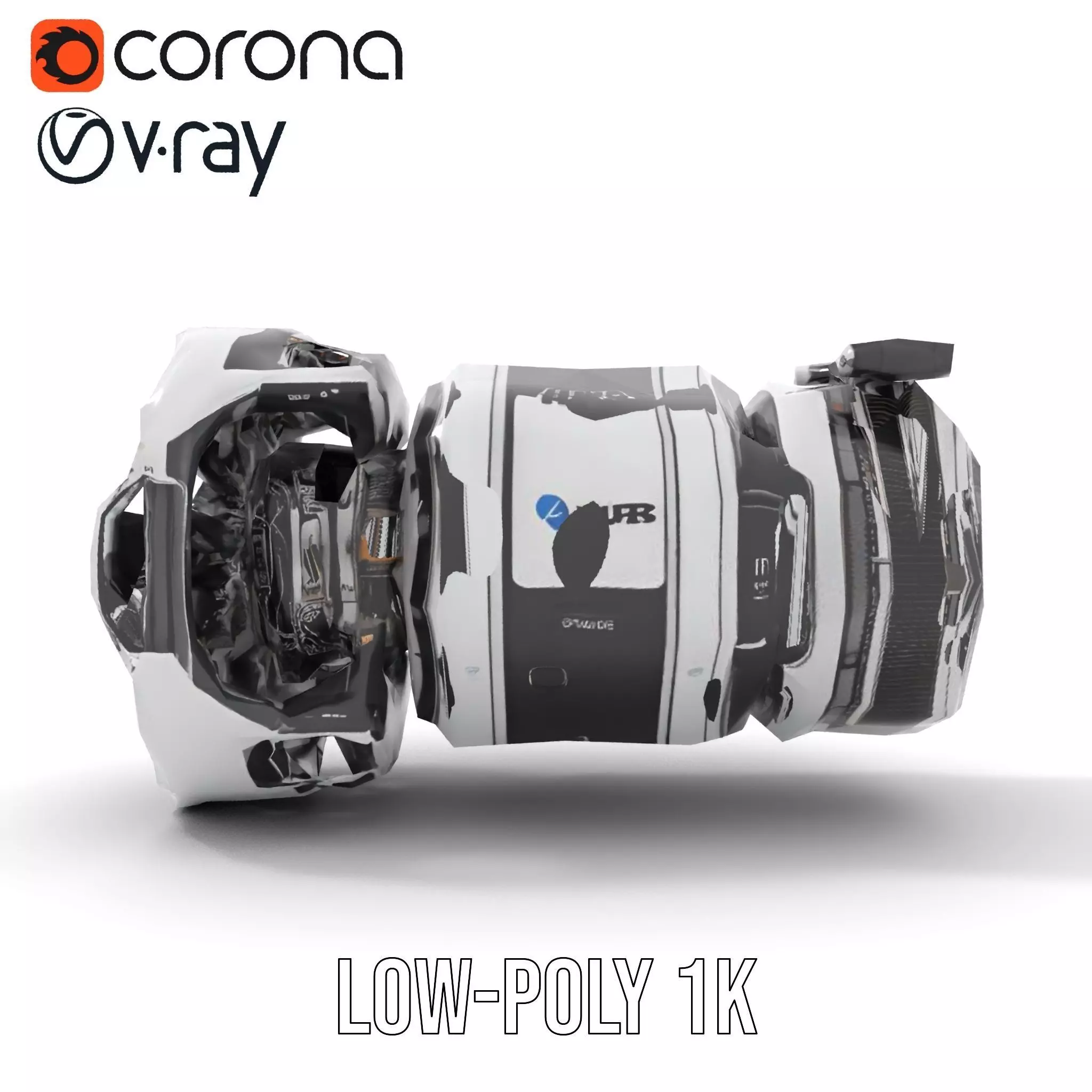 Futuristic Jet Engine Model Pack Low-poly 3D model_22