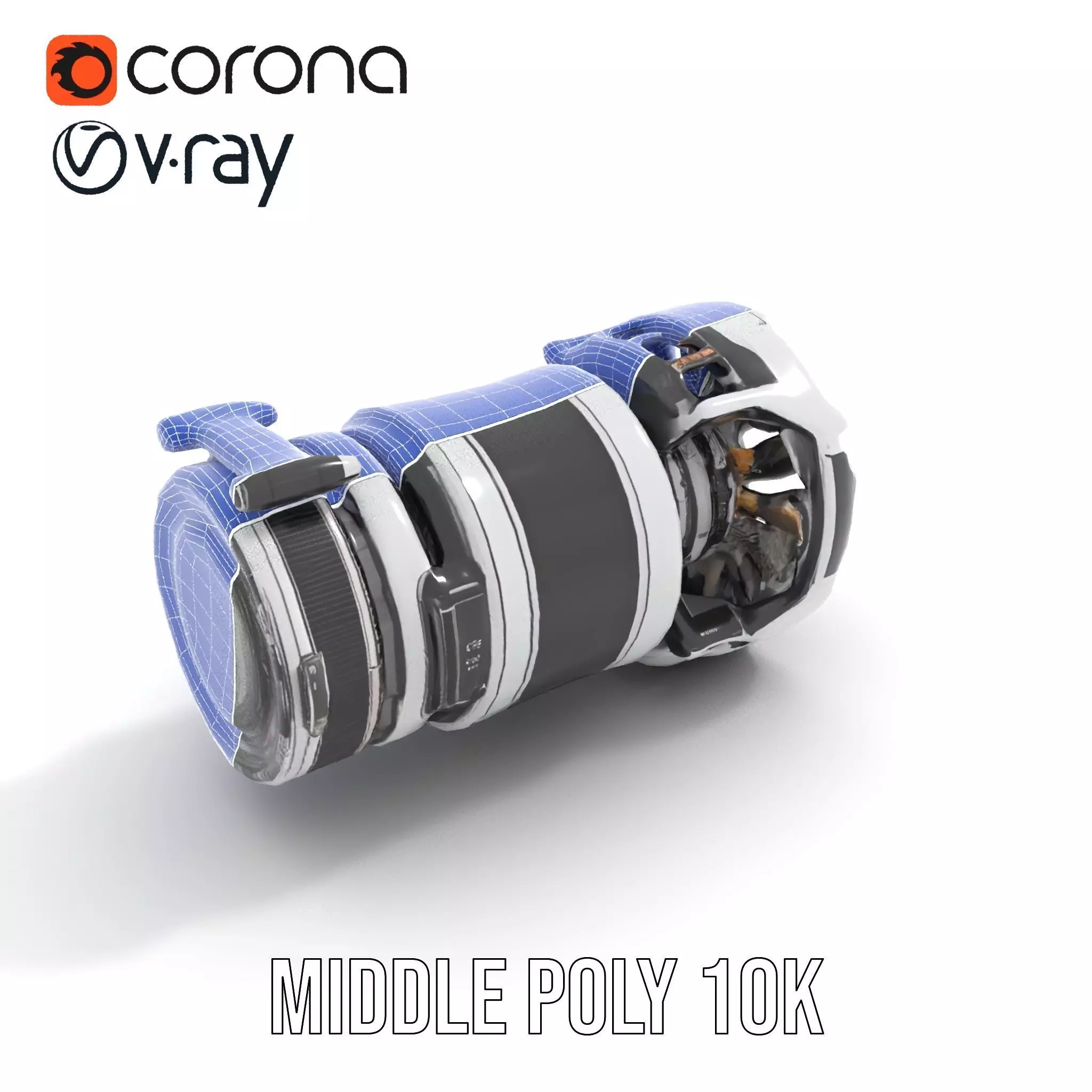 Futuristic Jet Engine Model Pack Low-poly 3D model_18