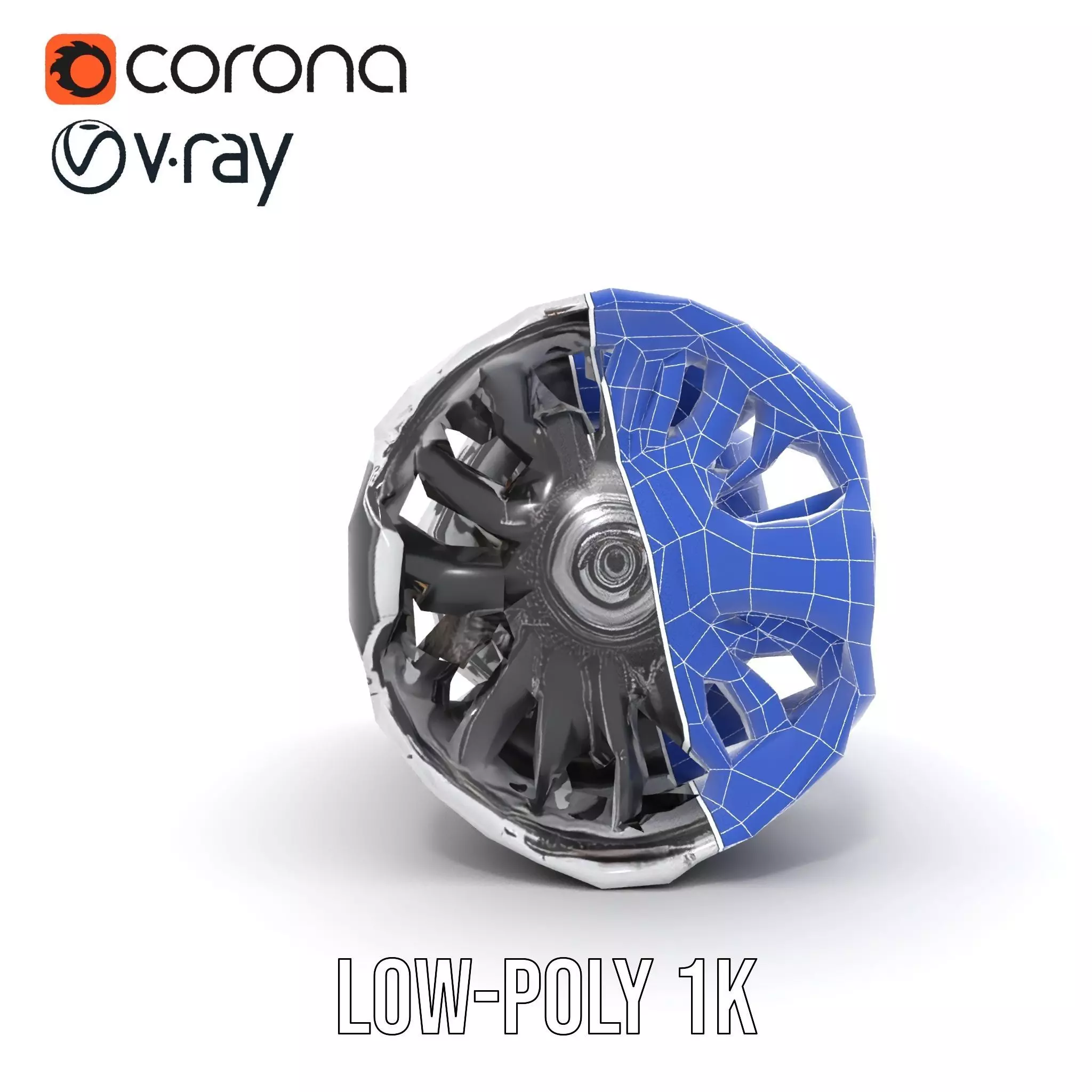 Futuristic Jet Engine Model Pack Low-poly 3D model_19