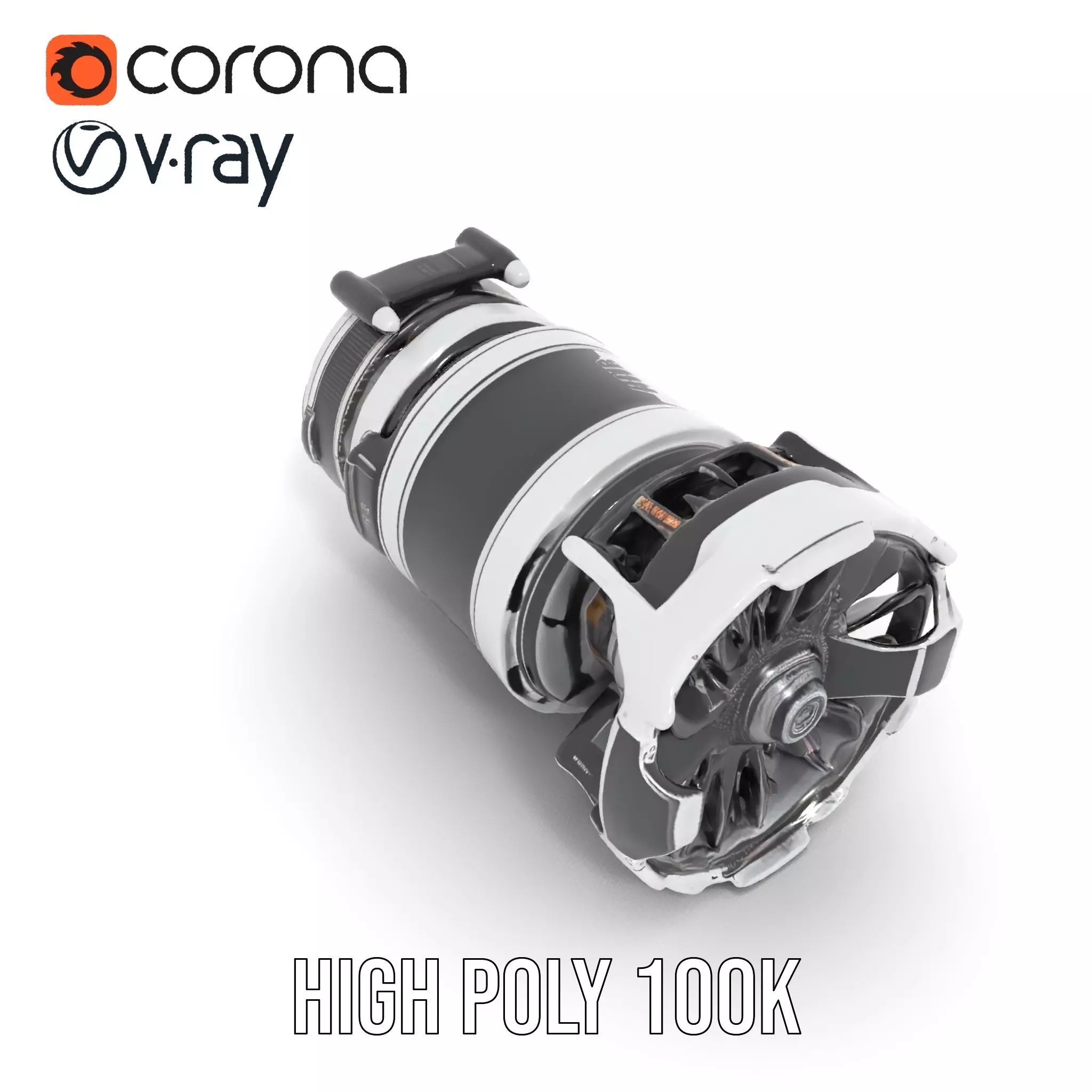 Futuristic Jet Engine Model Pack Low-poly 3D model_23