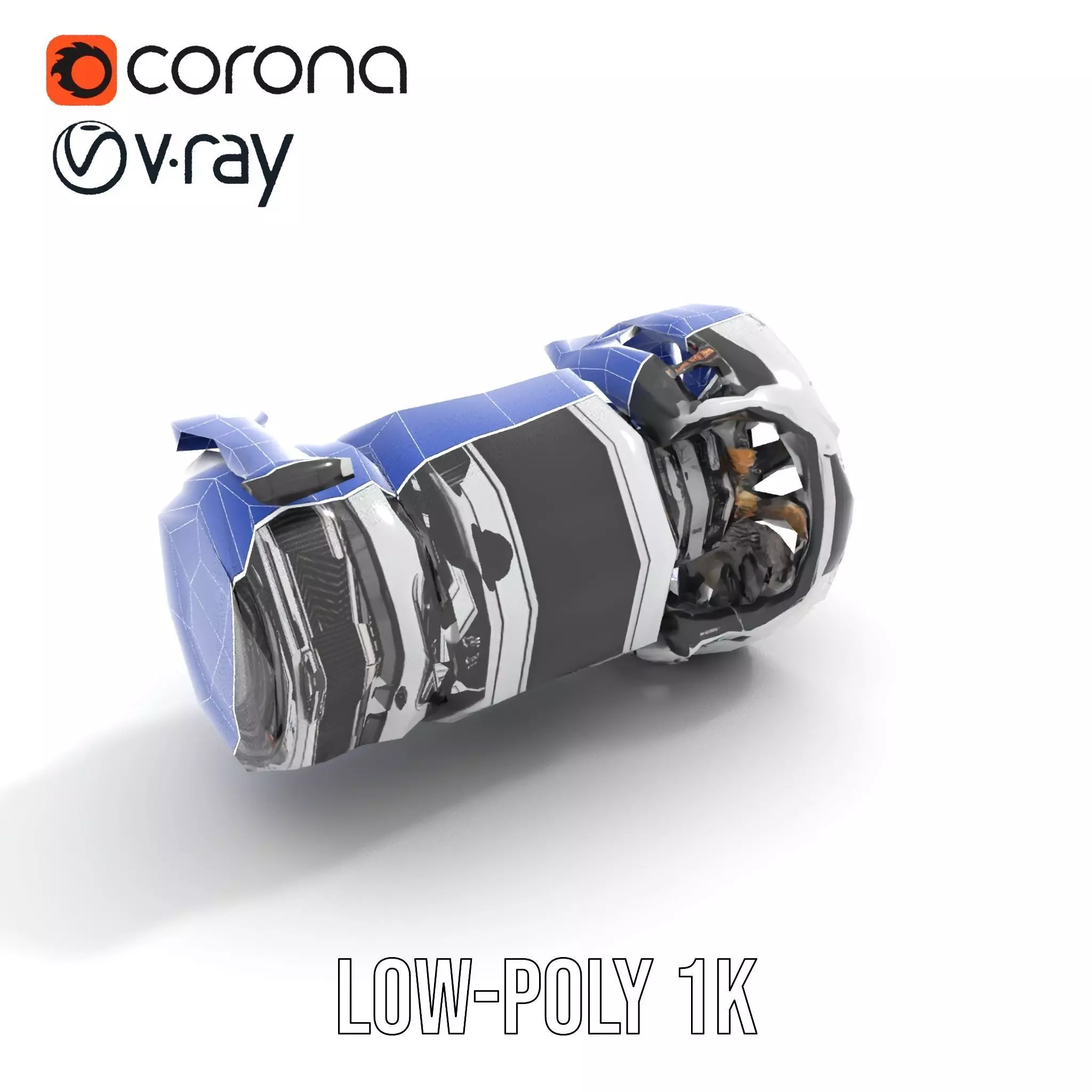 Futuristic Jet Engine Model Pack Low-poly 3D model_31