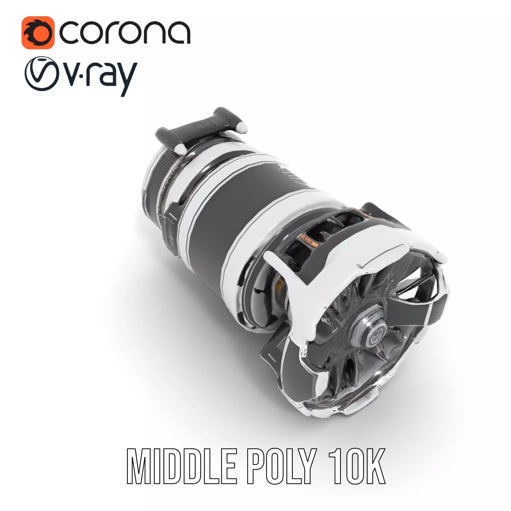 Futuristic Jet Engine Model Pack Low-poly 3D model_16