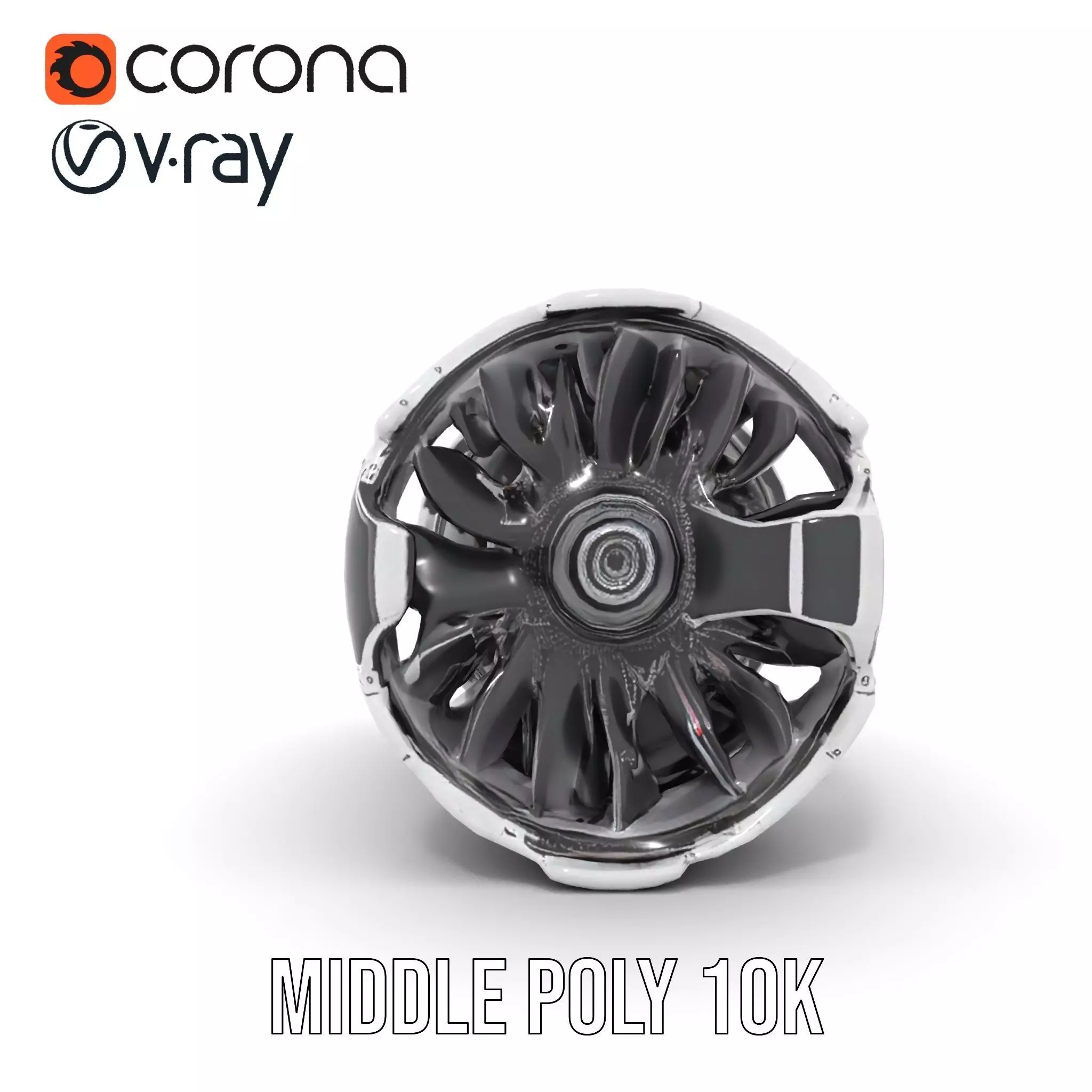 Futuristic Jet Engine Model Pack Low-poly 3D model_21