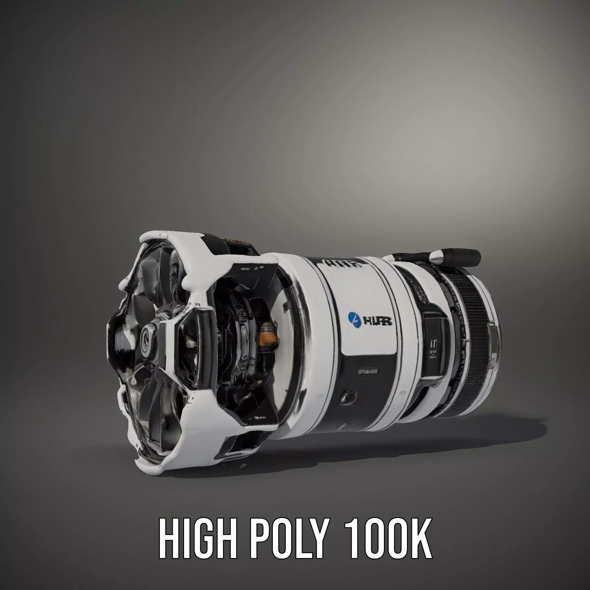 Futuristic Jet Engine Model Pack Low-poly 3D model_26