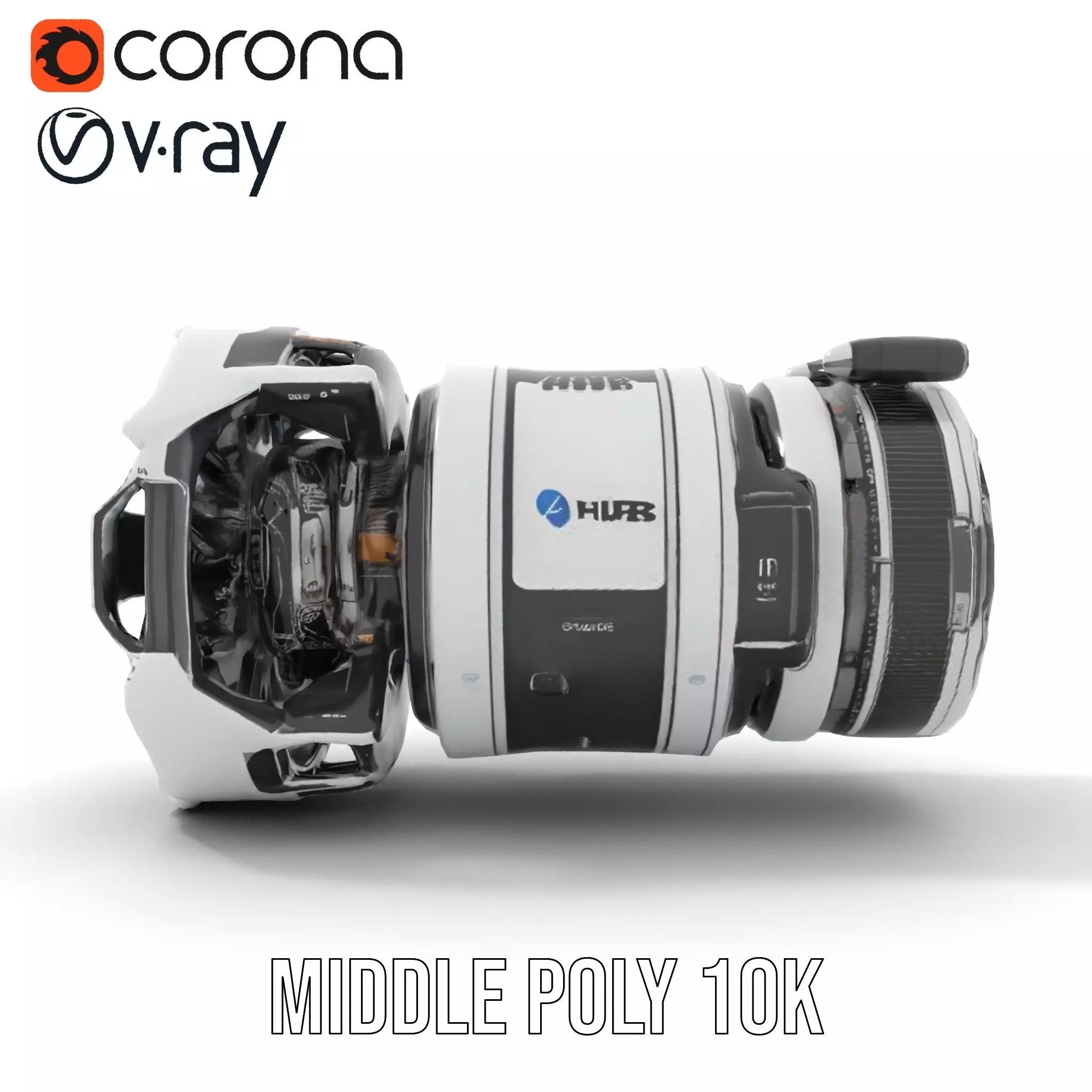 Futuristic Jet Engine Model Pack Low-poly 3D model_7