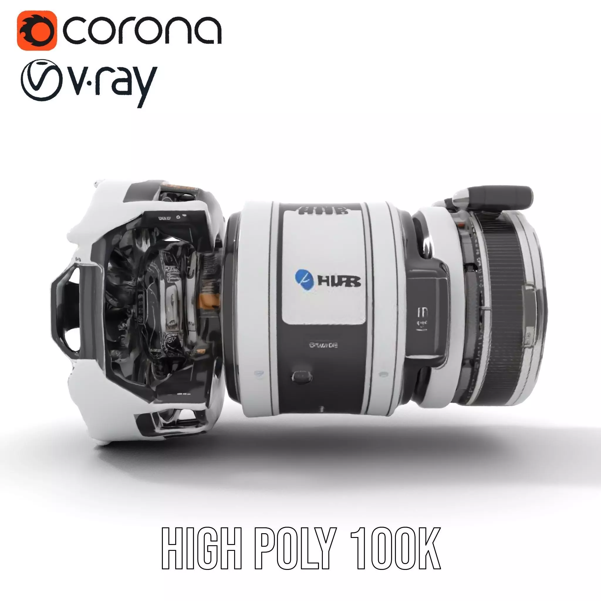 Futuristic Jet Engine Model Pack Low-poly 3D model_20