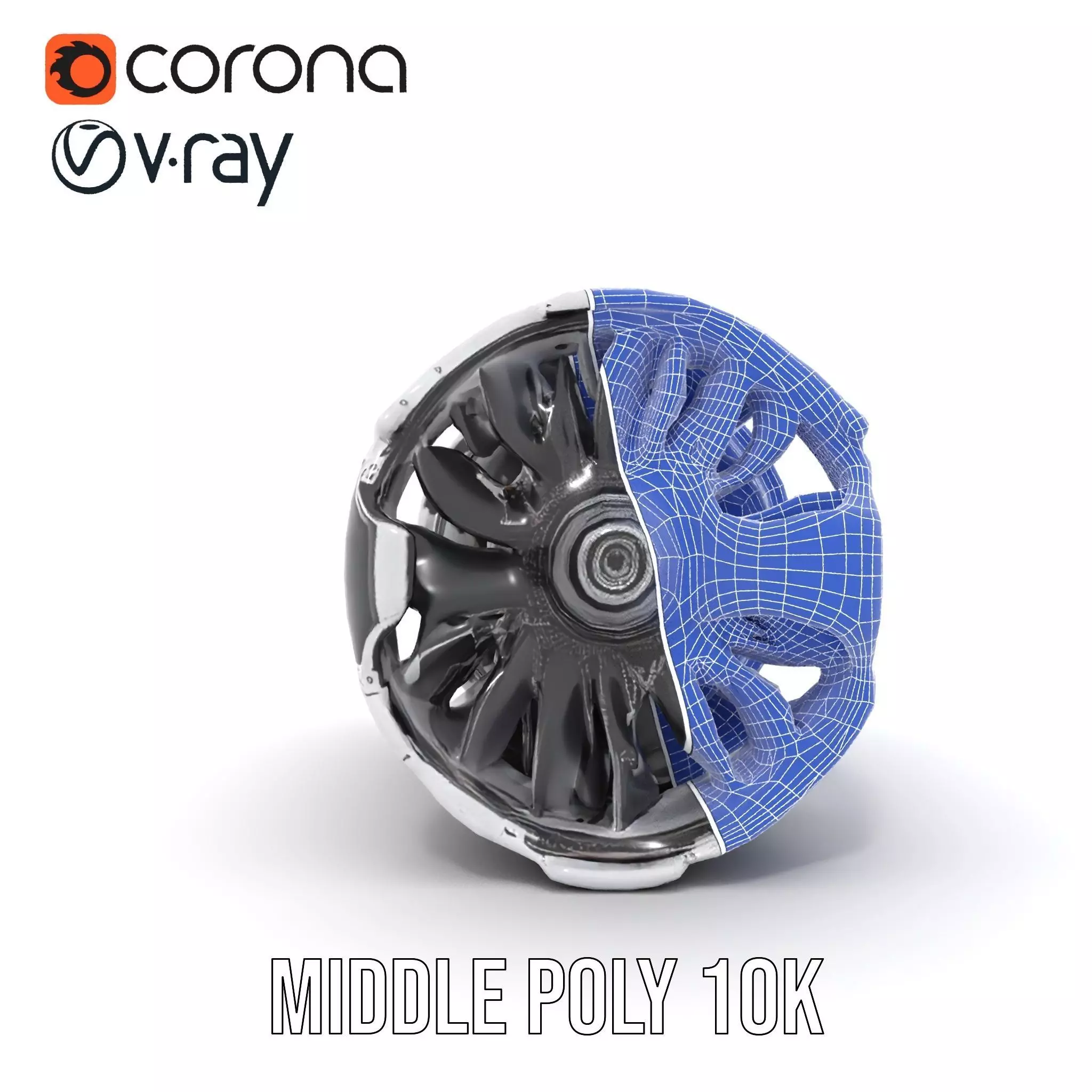 Futuristic Jet Engine Model Pack Low-poly 3D model_27